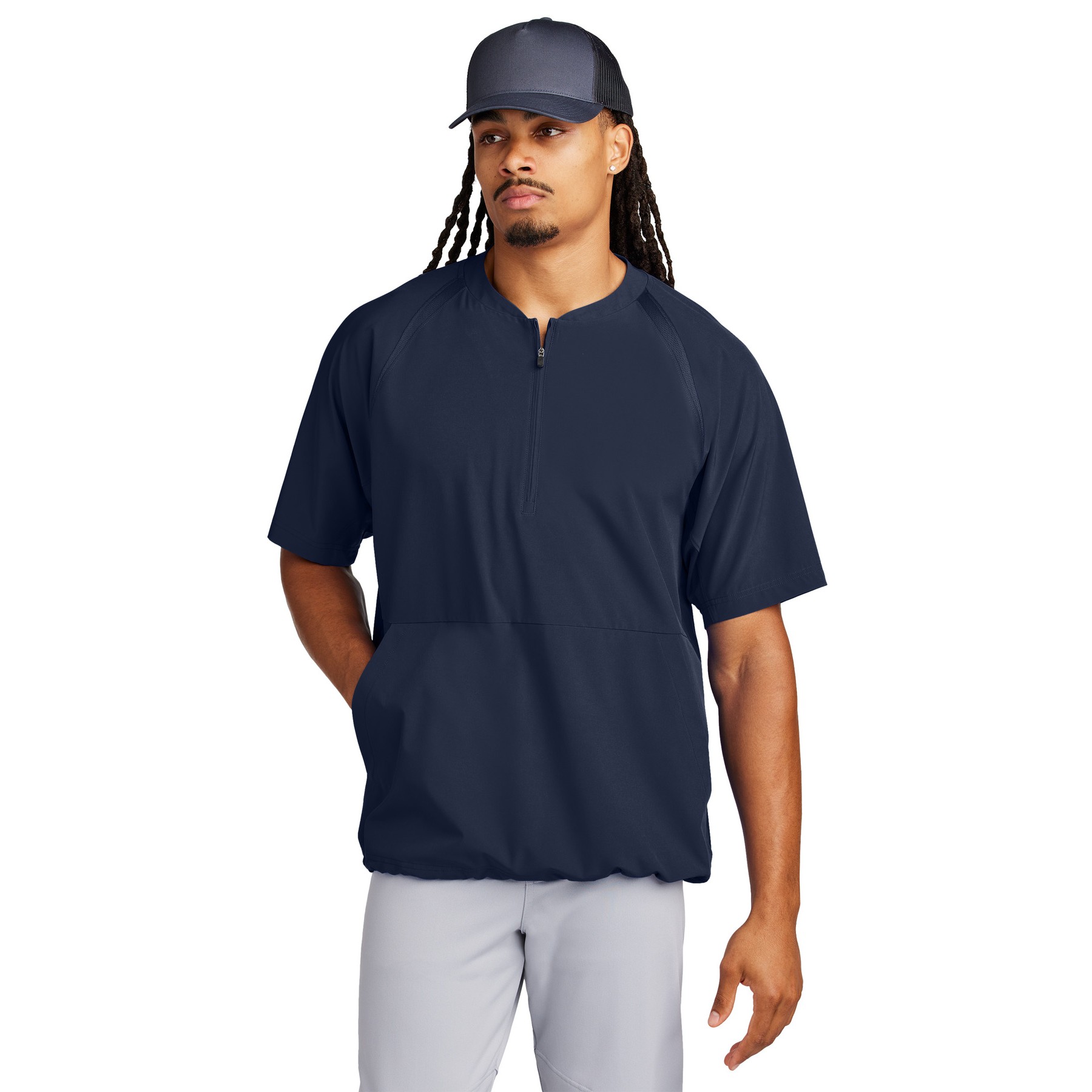 Repeat 1/2-Zip Short Sleeve Jacket - Thumbnail Image