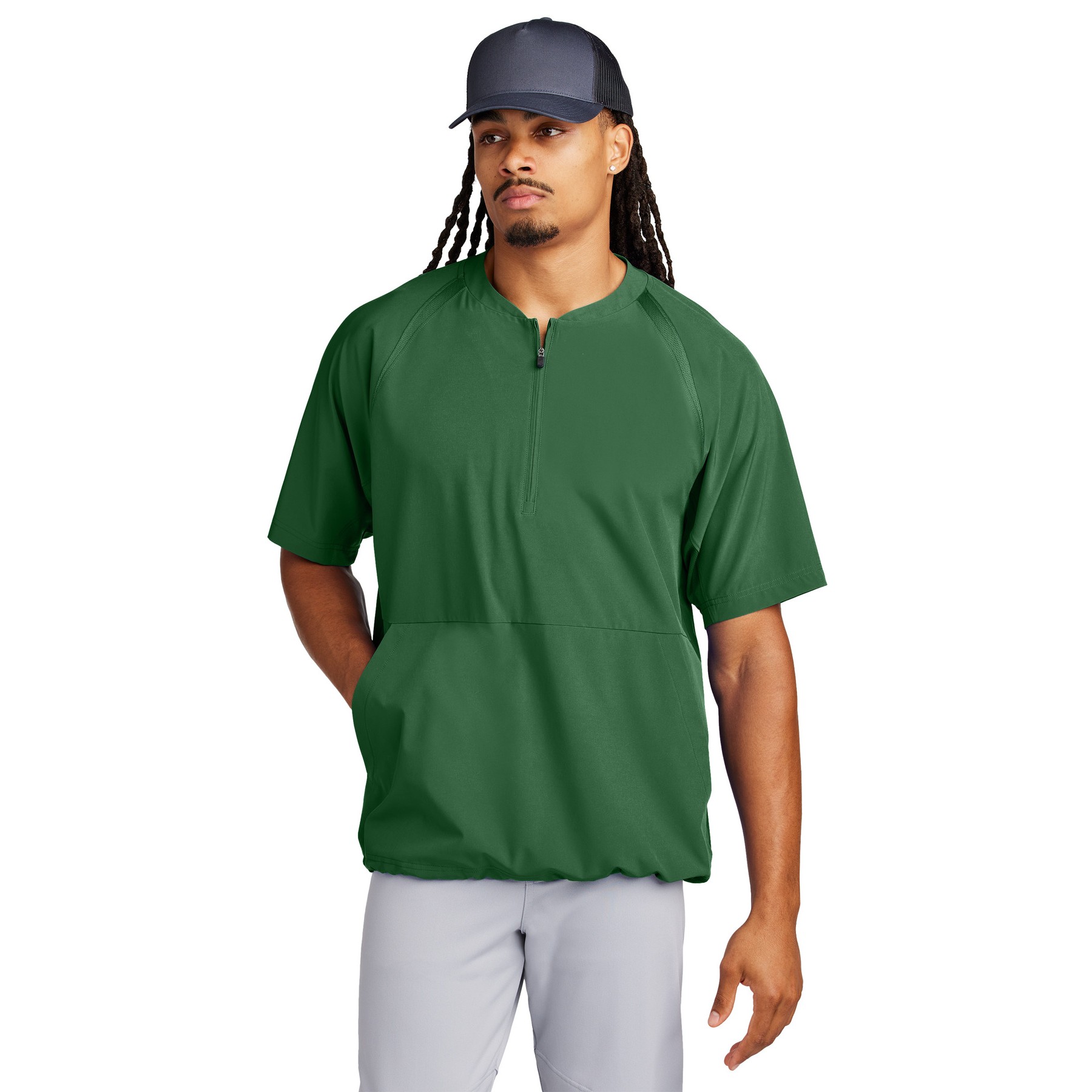 Repeat 1/2-Zip Short Sleeve Jacket - Thumbnail Image