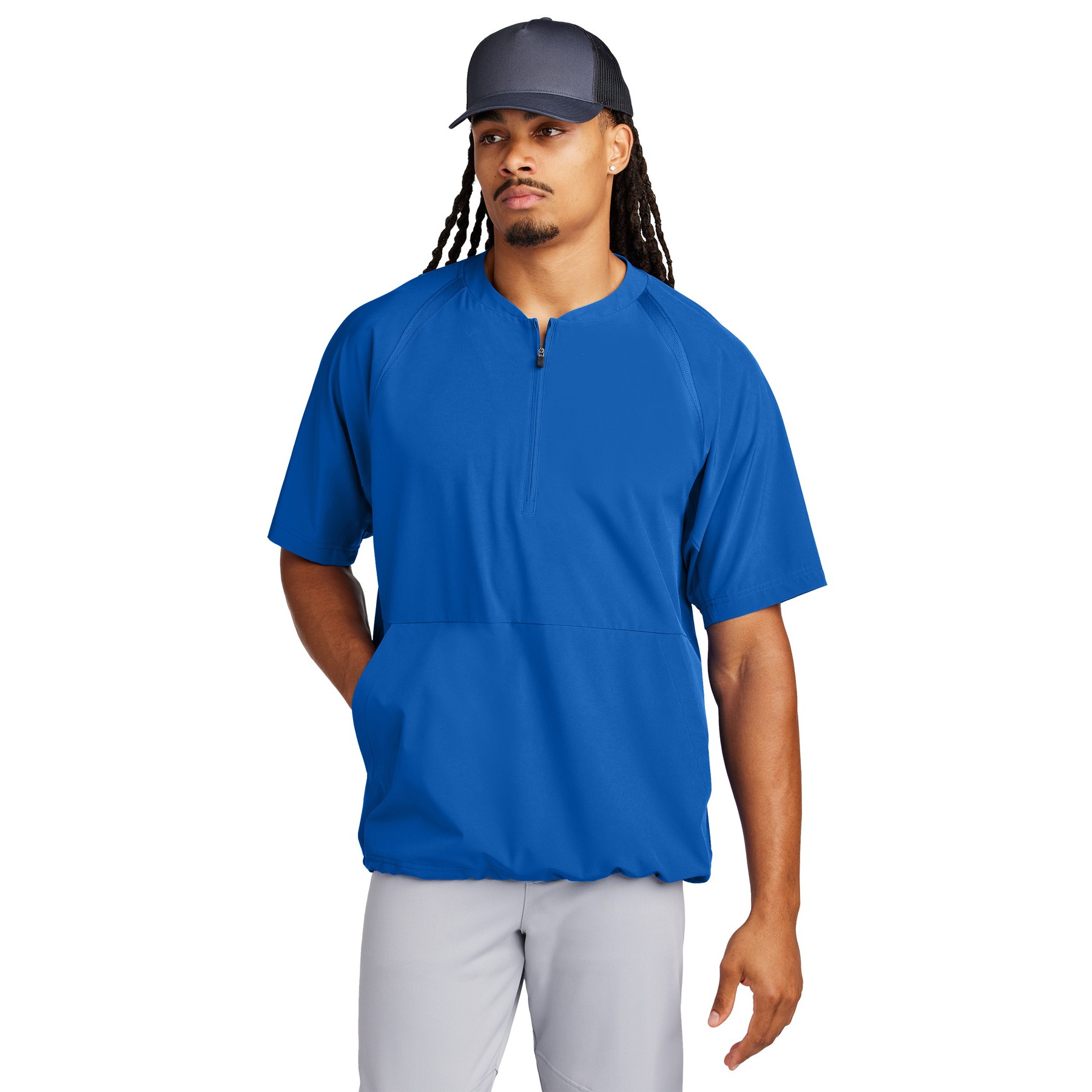 Repeat 1/2-Zip Short Sleeve Jacket - Thumbnail Image