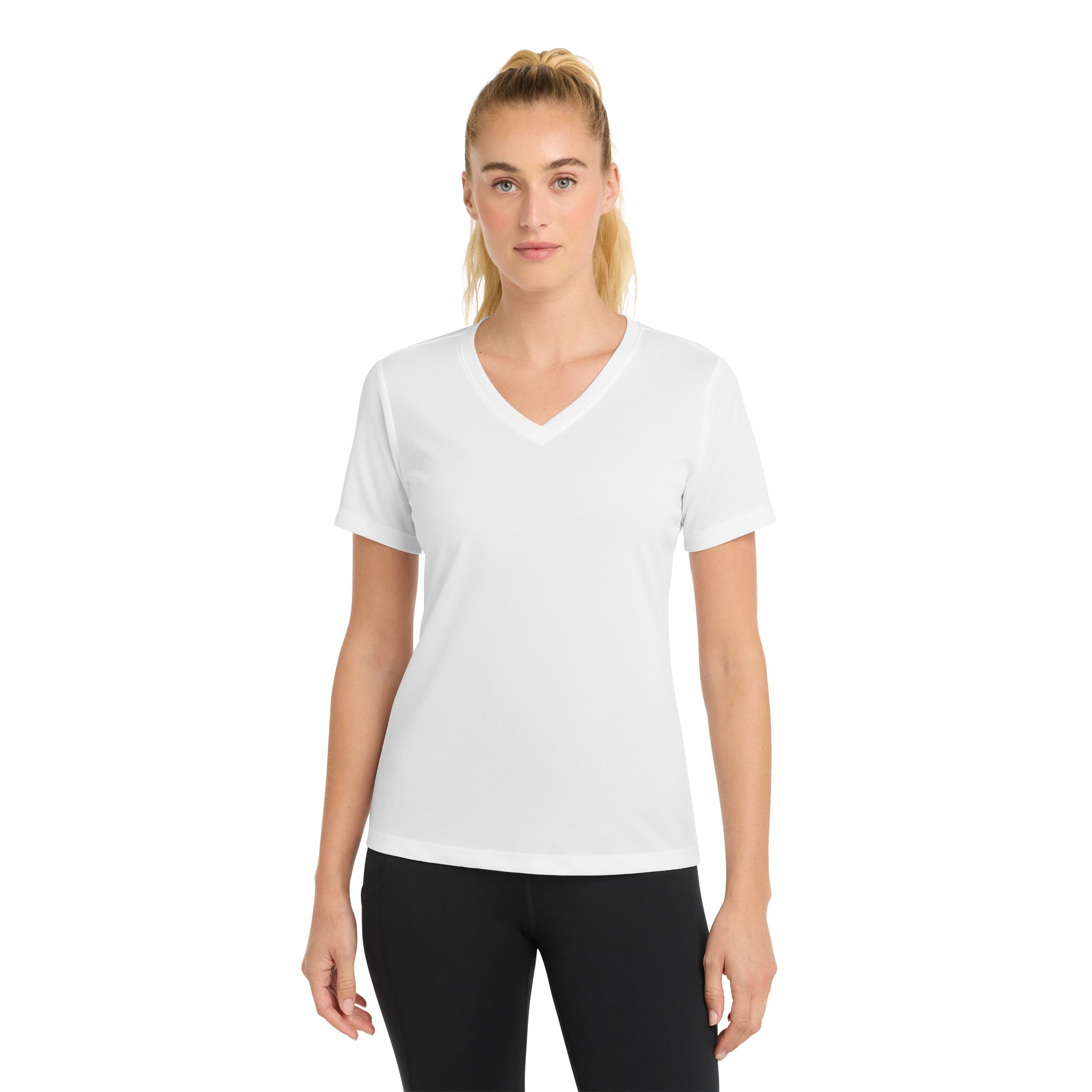 Women's PosiCharge RacerMesh V-Neck Tee - Main Image
