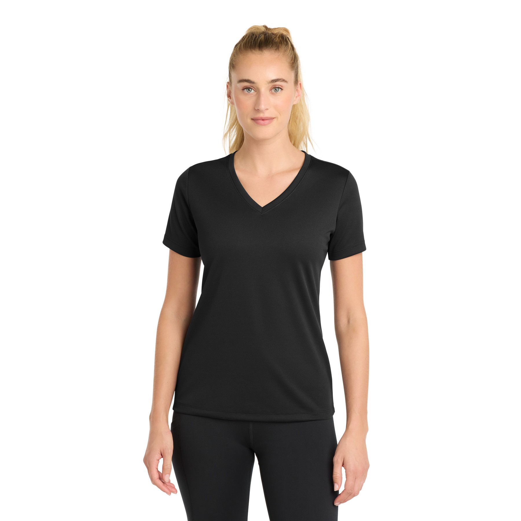 Women's PosiCharge RacerMesh V-Neck Tee - Thumbnail Image