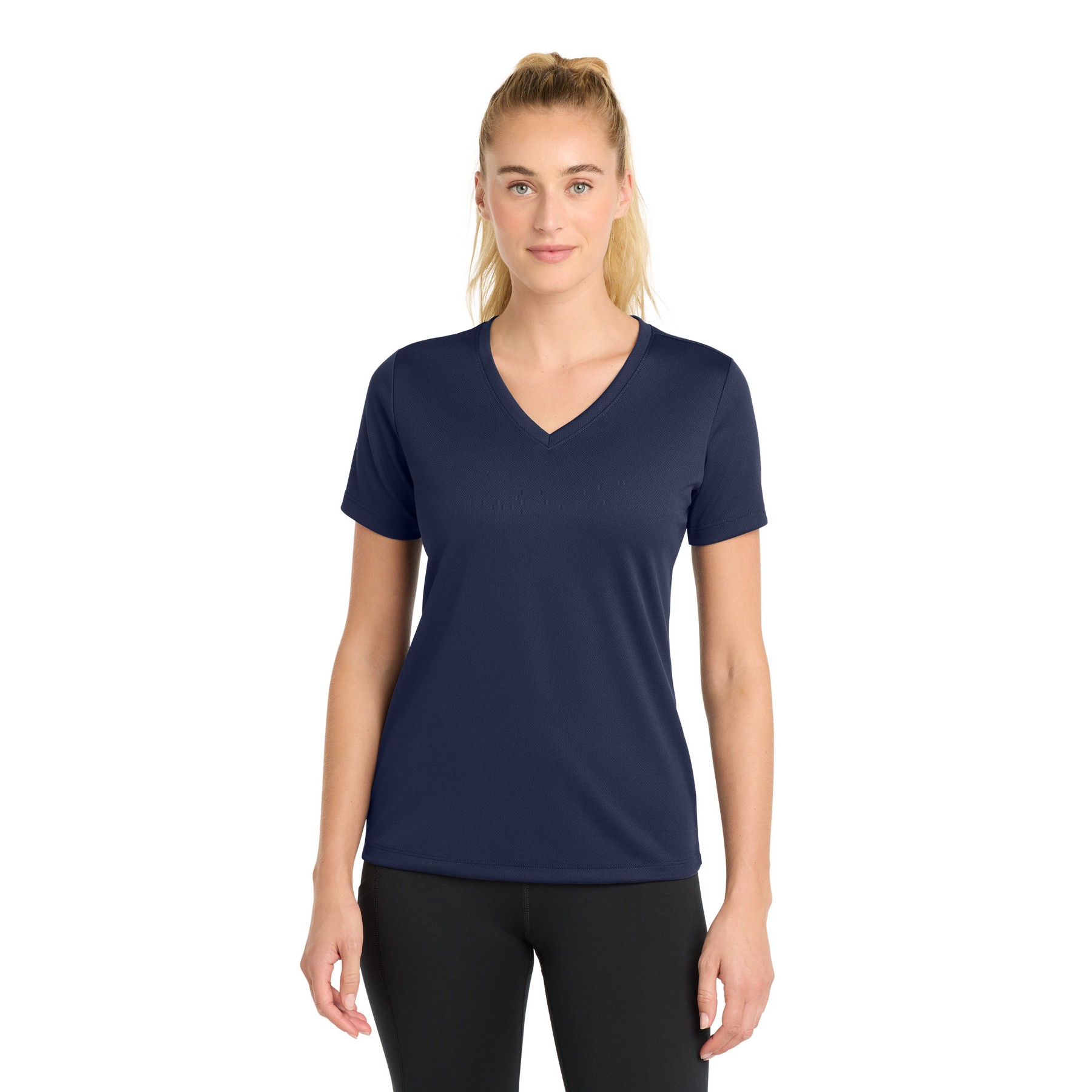 Women's PosiCharge RacerMesh V-Neck Tee - Thumbnail Image