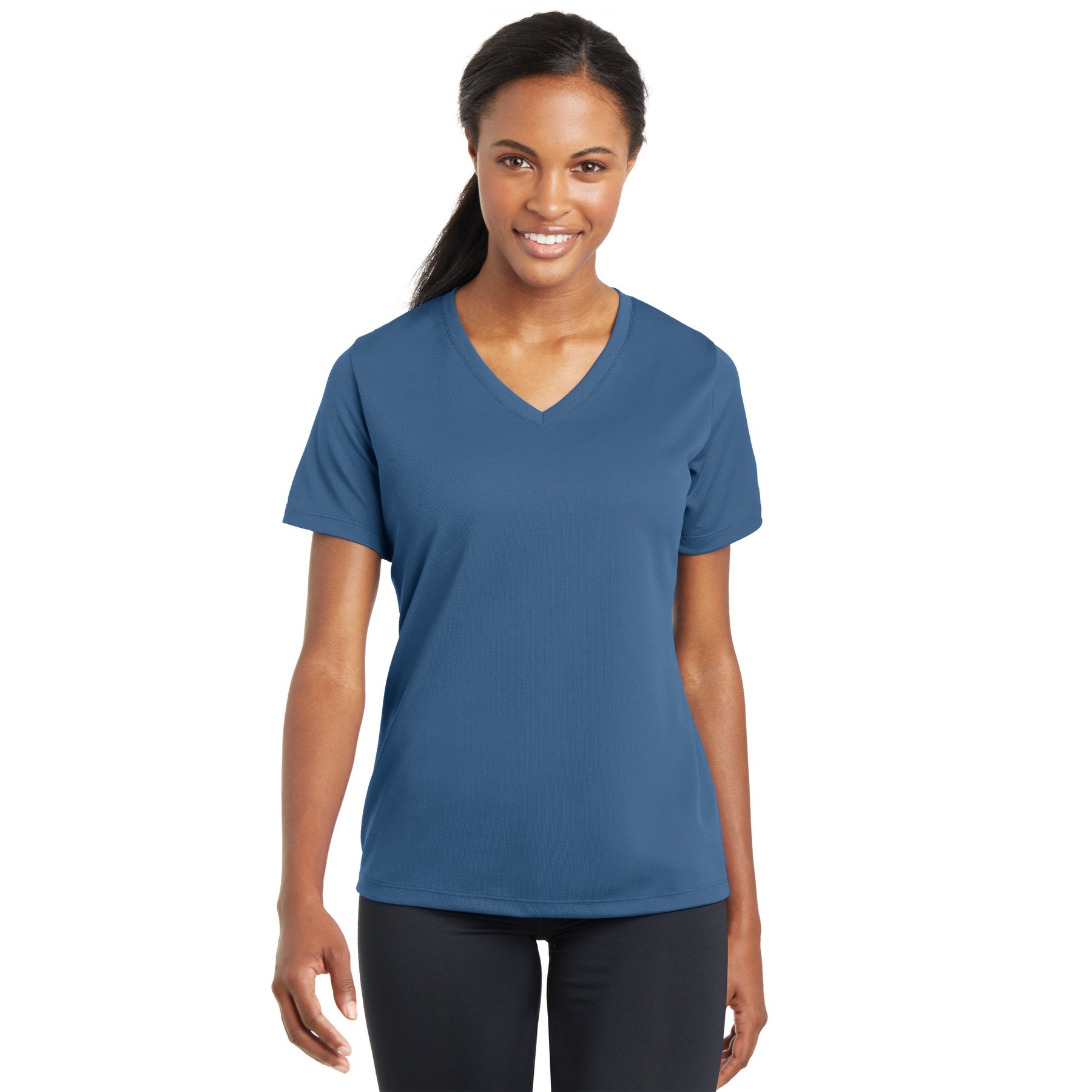 Women's PosiCharge RacerMesh V-Neck Tee - Thumbnail Image