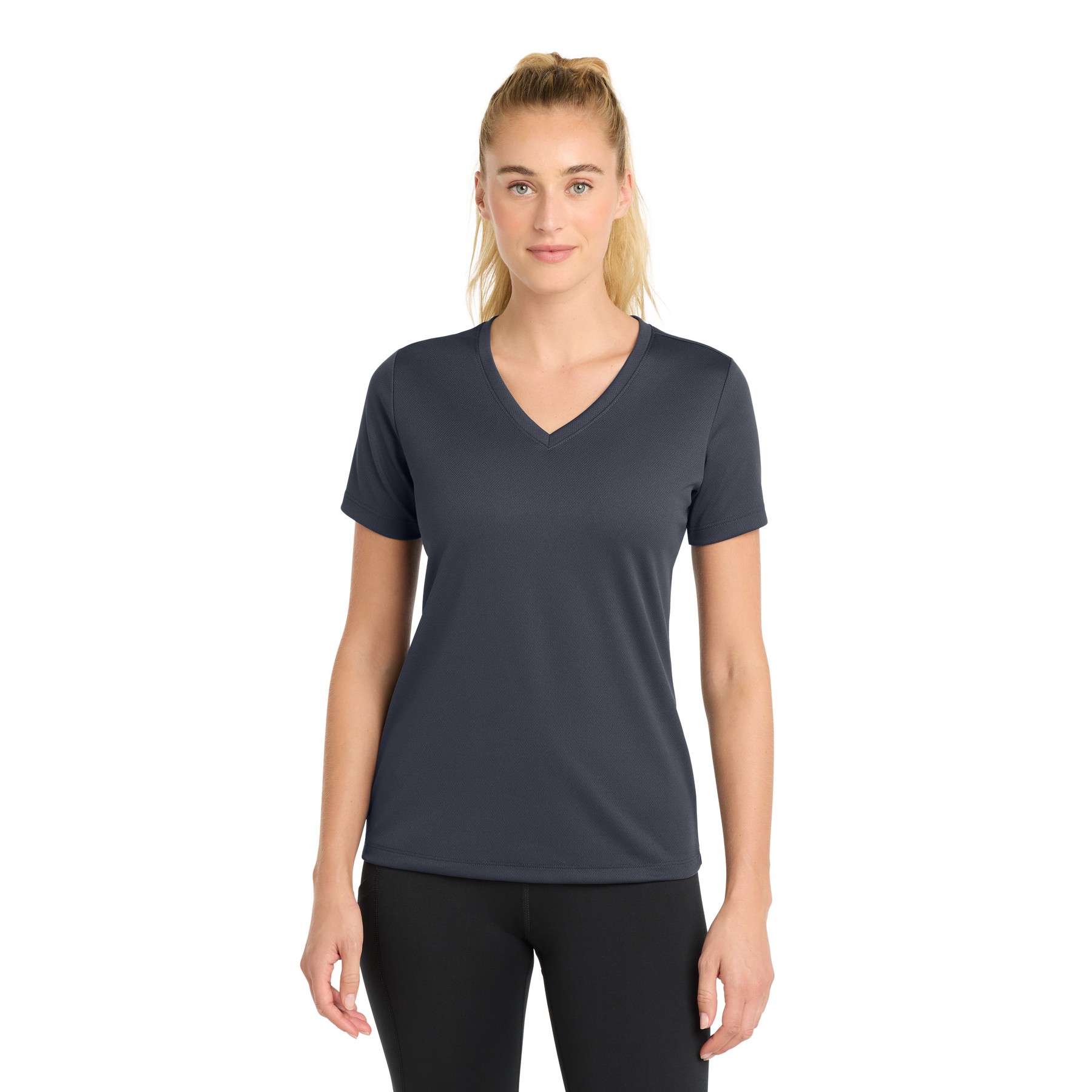 Women's PosiCharge RacerMesh V-Neck Tee - Thumbnail Image