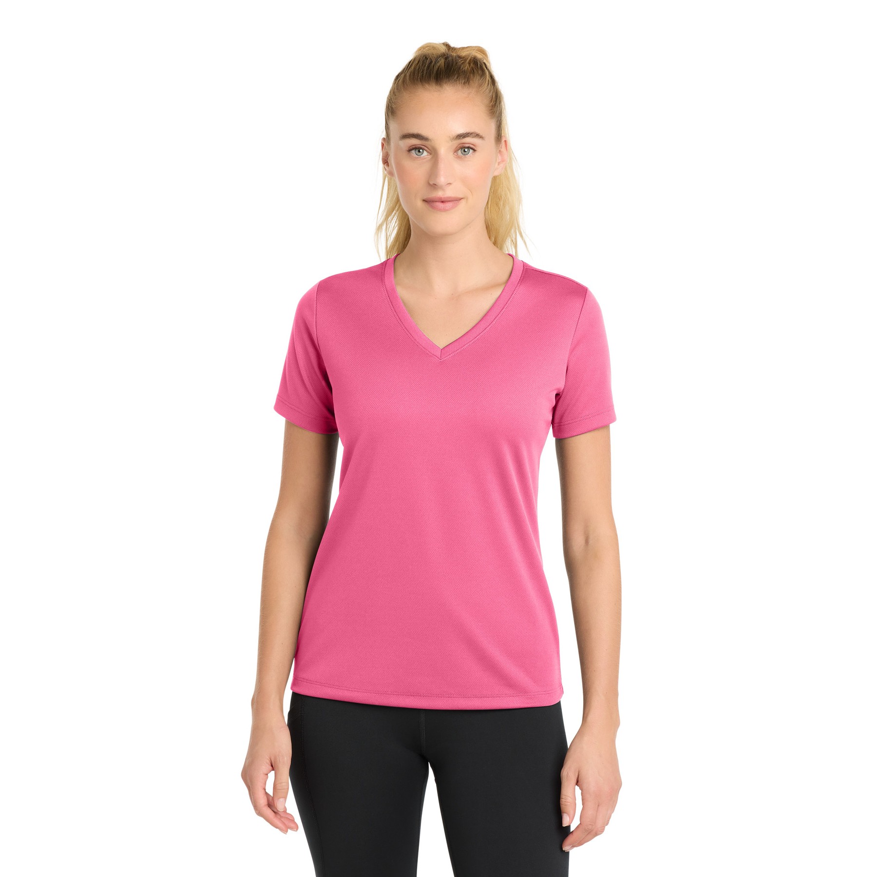 Women's PosiCharge RacerMesh V-Neck Tee - Thumbnail Image