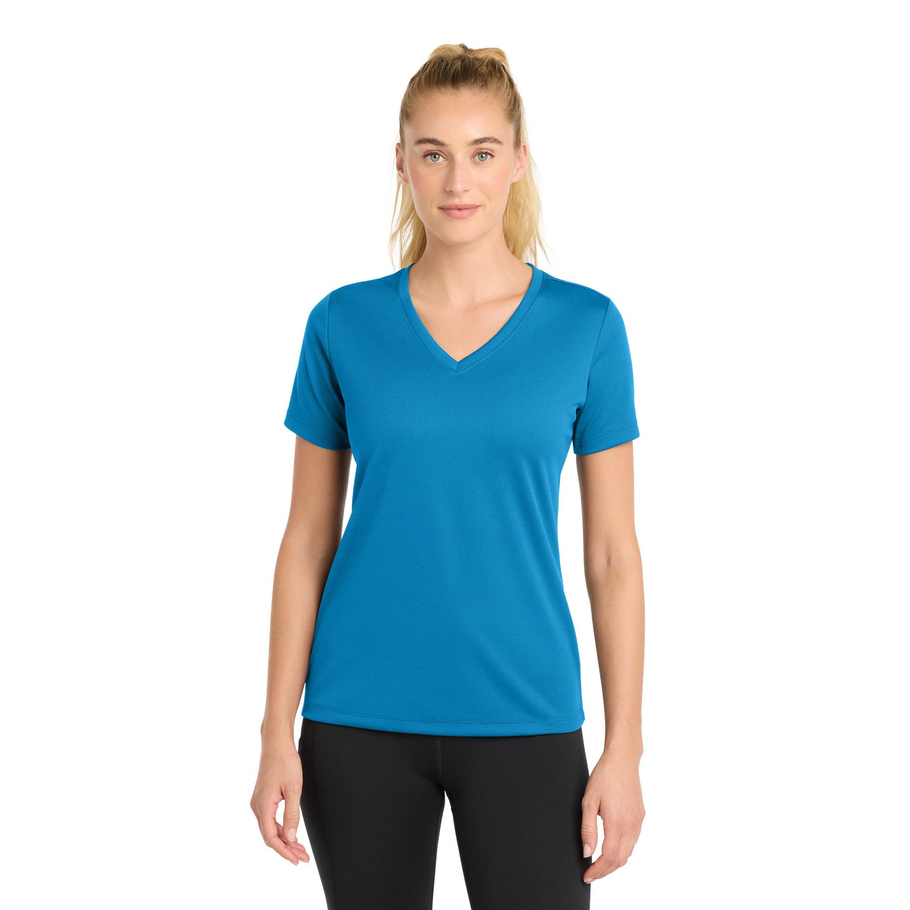 Women's PosiCharge RacerMesh V-Neck Tee - Thumbnail Image