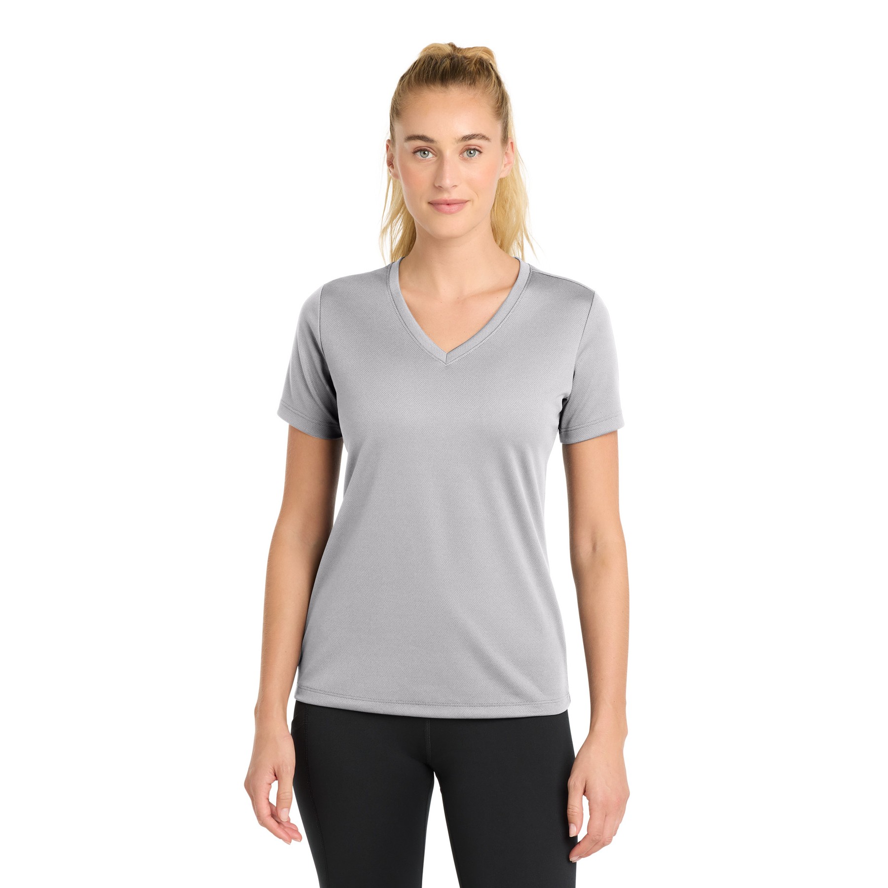 Women's PosiCharge RacerMesh V-Neck Tee - Thumbnail Image