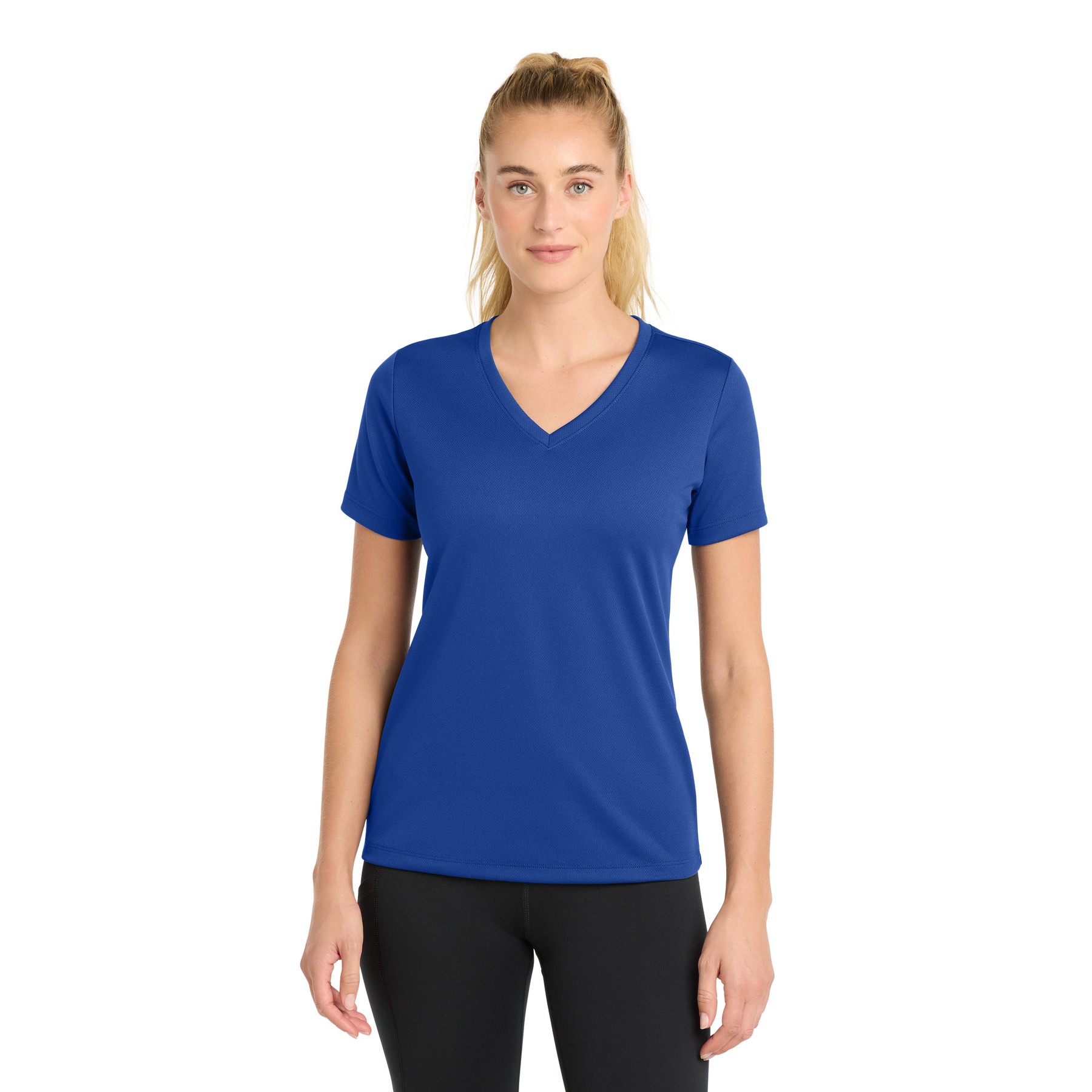 Women's PosiCharge RacerMesh V-Neck Tee - Thumbnail Image