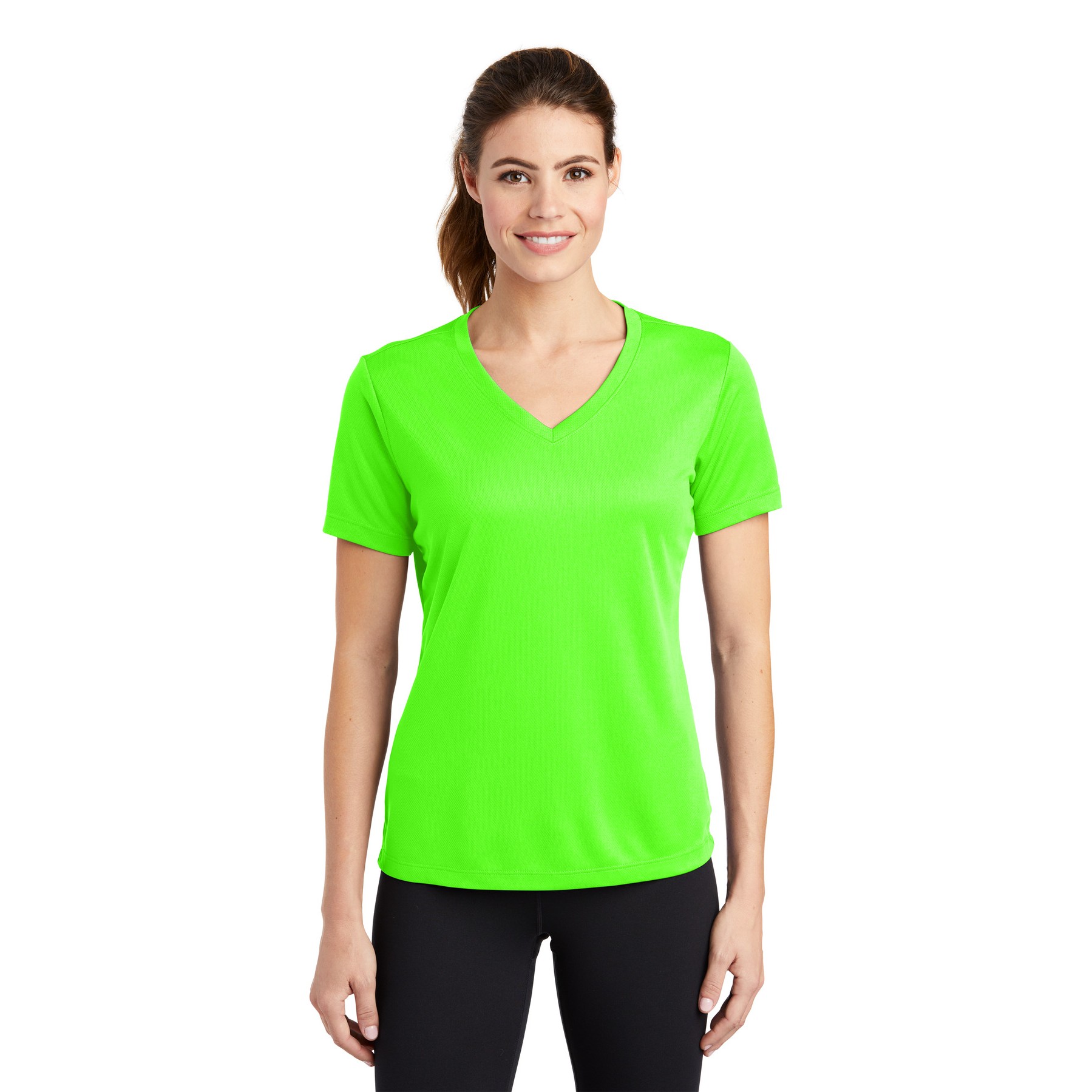 Women's PosiCharge RacerMesh V-Neck Tee - Thumbnail Image