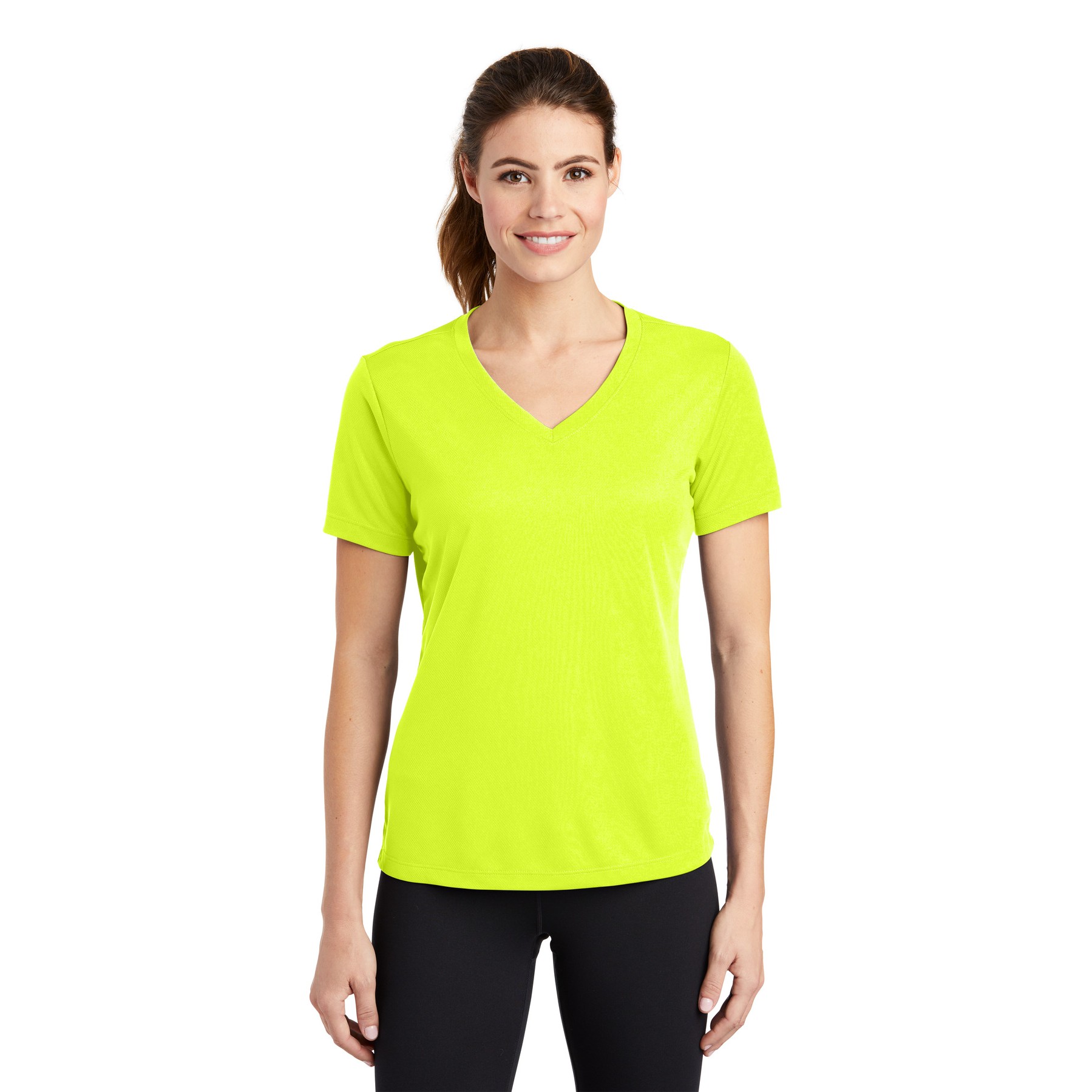 Women's PosiCharge RacerMesh V-Neck Tee - Thumbnail Image