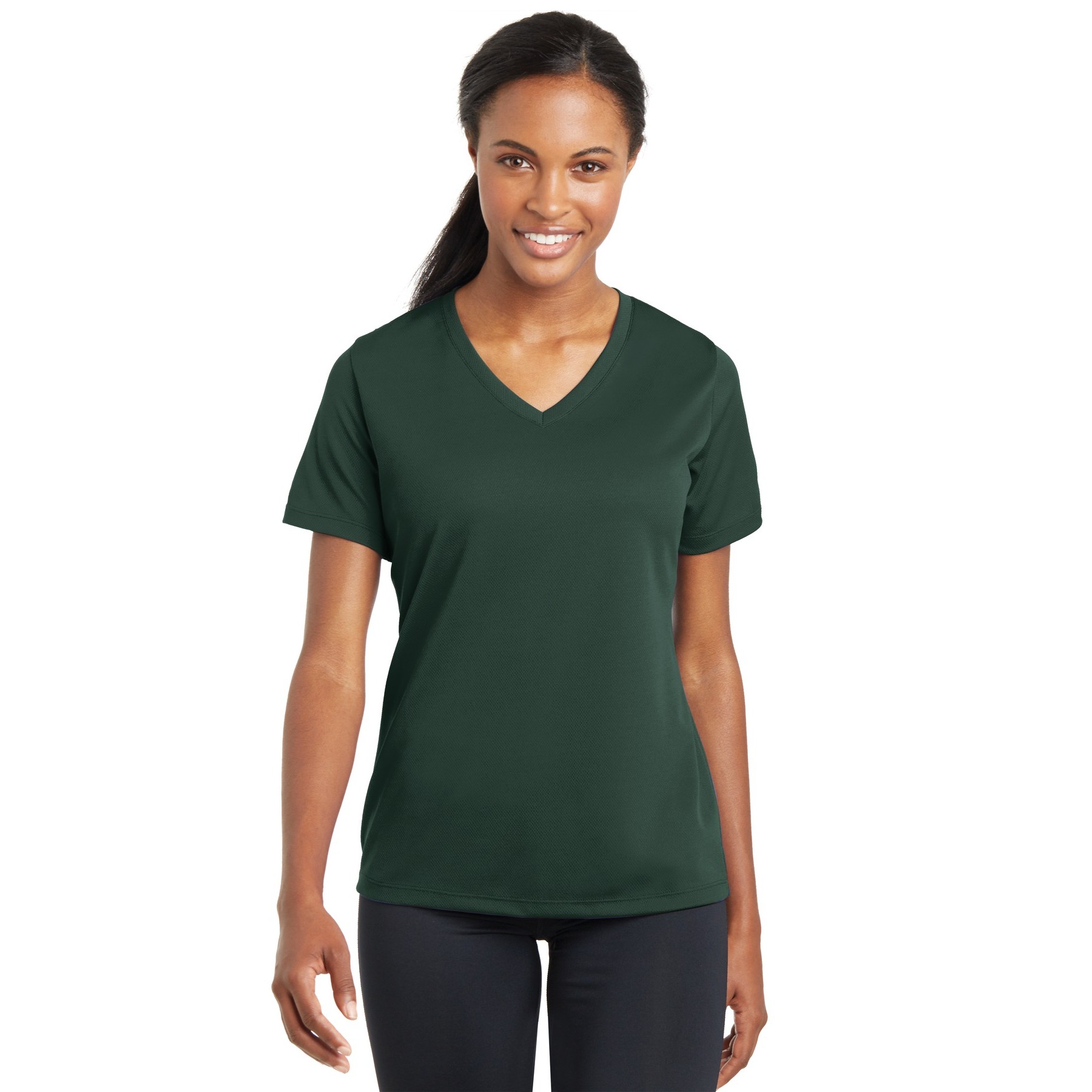 Women's PosiCharge RacerMesh V-Neck Tee - Thumbnail Image