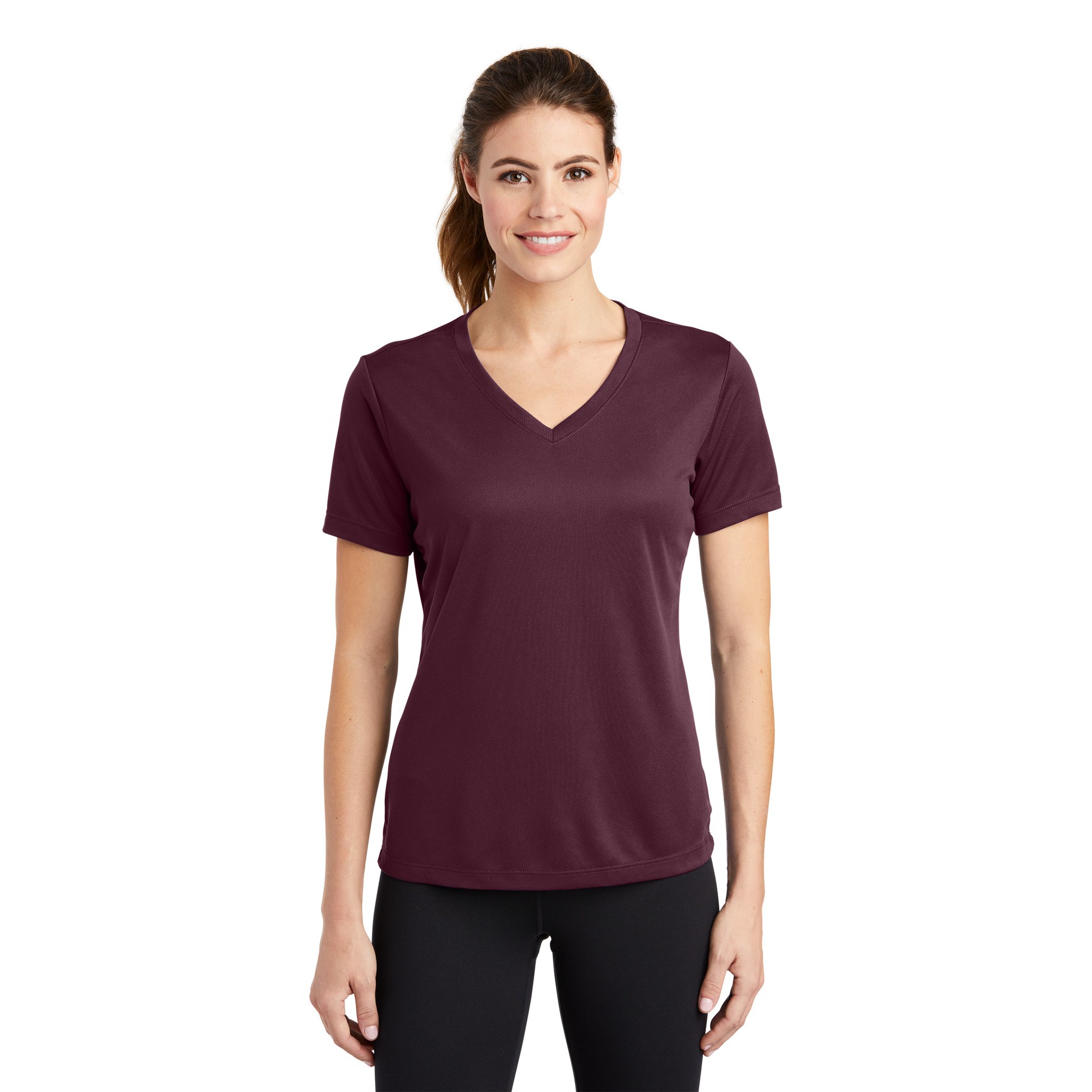 Women's PosiCharge RacerMesh V-Neck Tee - Thumbnail Image