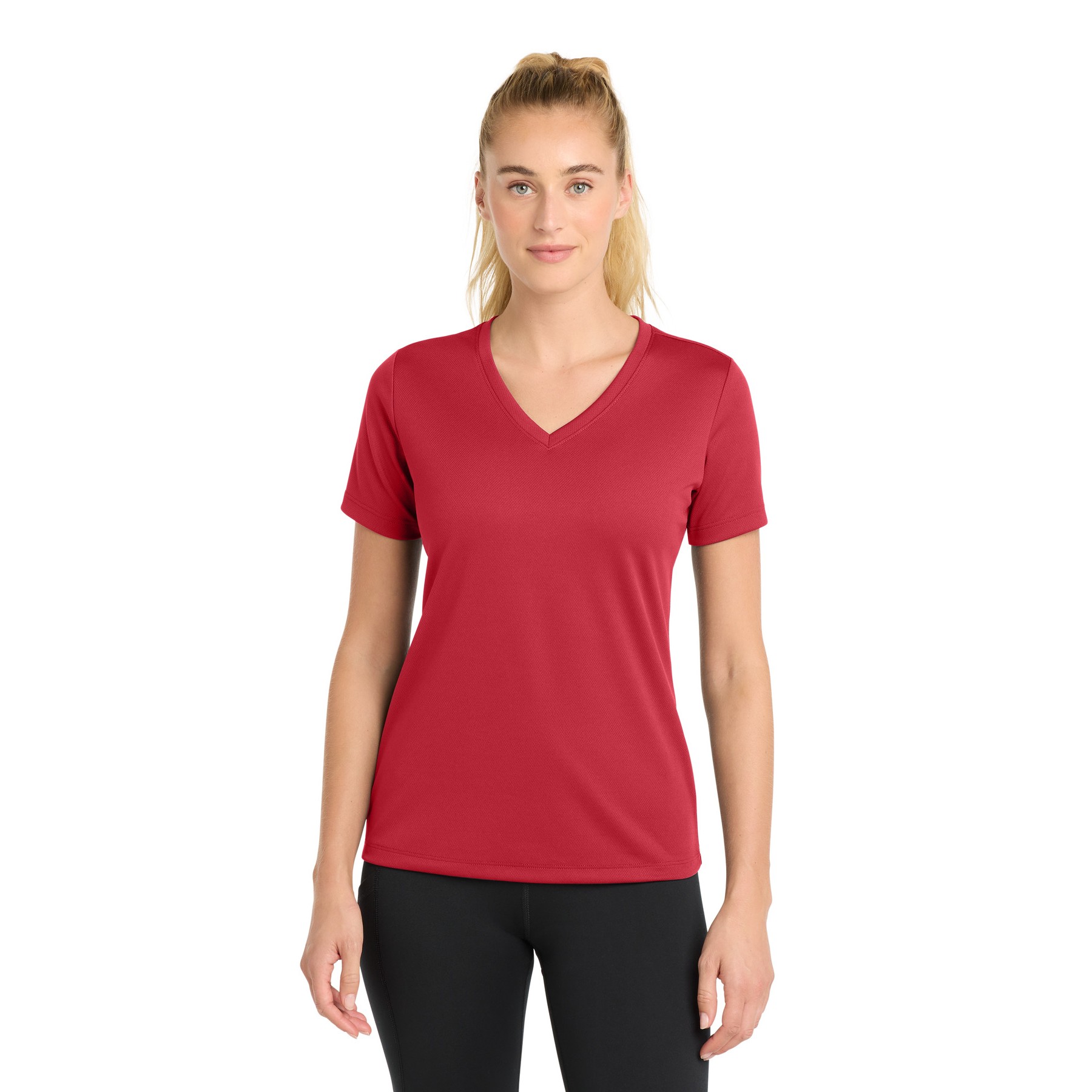 Women's PosiCharge RacerMesh V-Neck Tee - Thumbnail Image