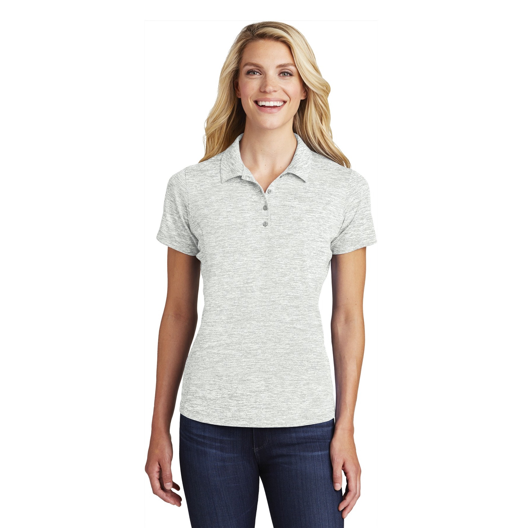 Women's PosiCharge Electric Heather Polo - Thumbnail Image