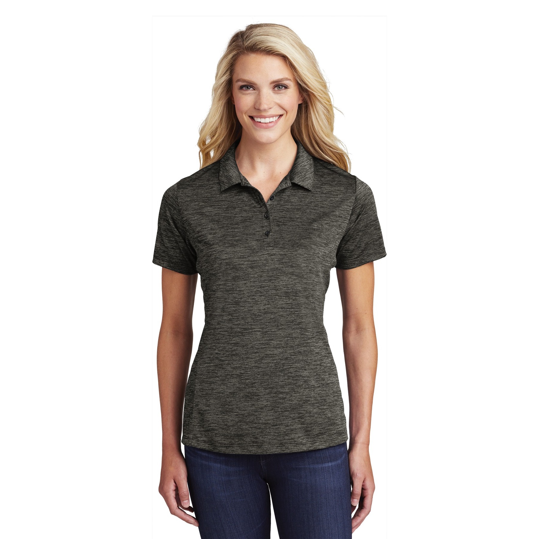 Women's PosiCharge Electric Heather Polo - Thumbnail Image