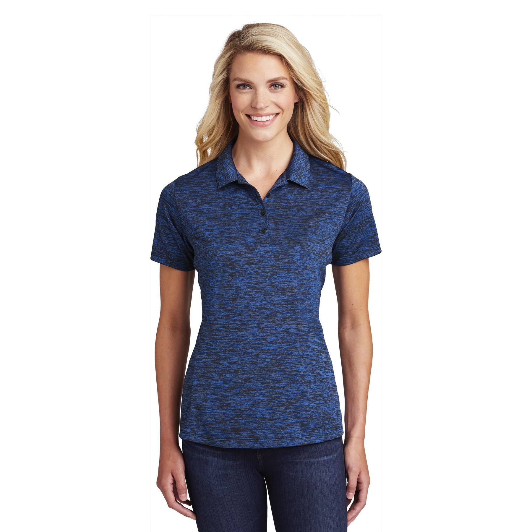 Women's PosiCharge Electric Heather Polo - Thumbnail Image