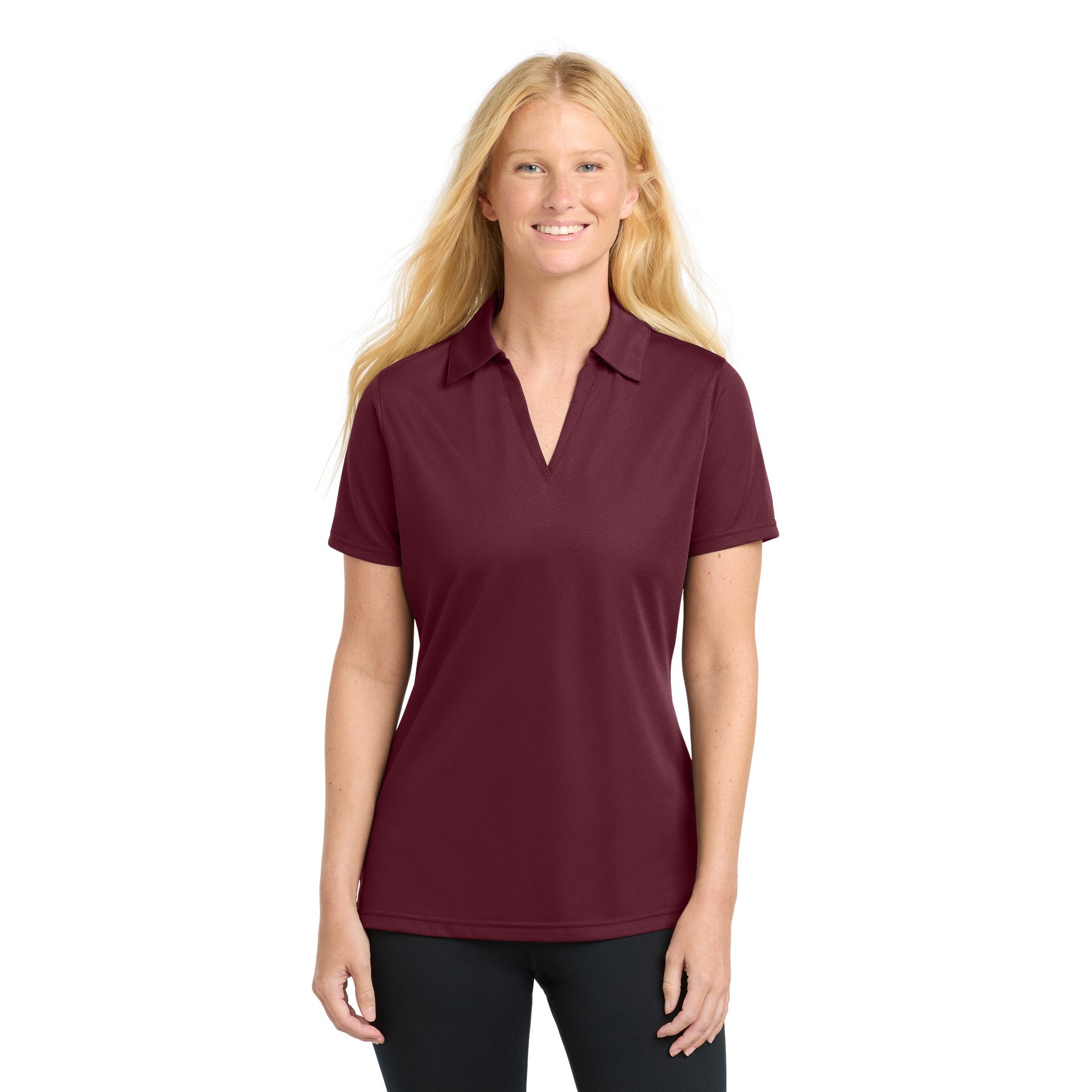 Women's PosiCharge Active Textured Polo - Thumbnail Image