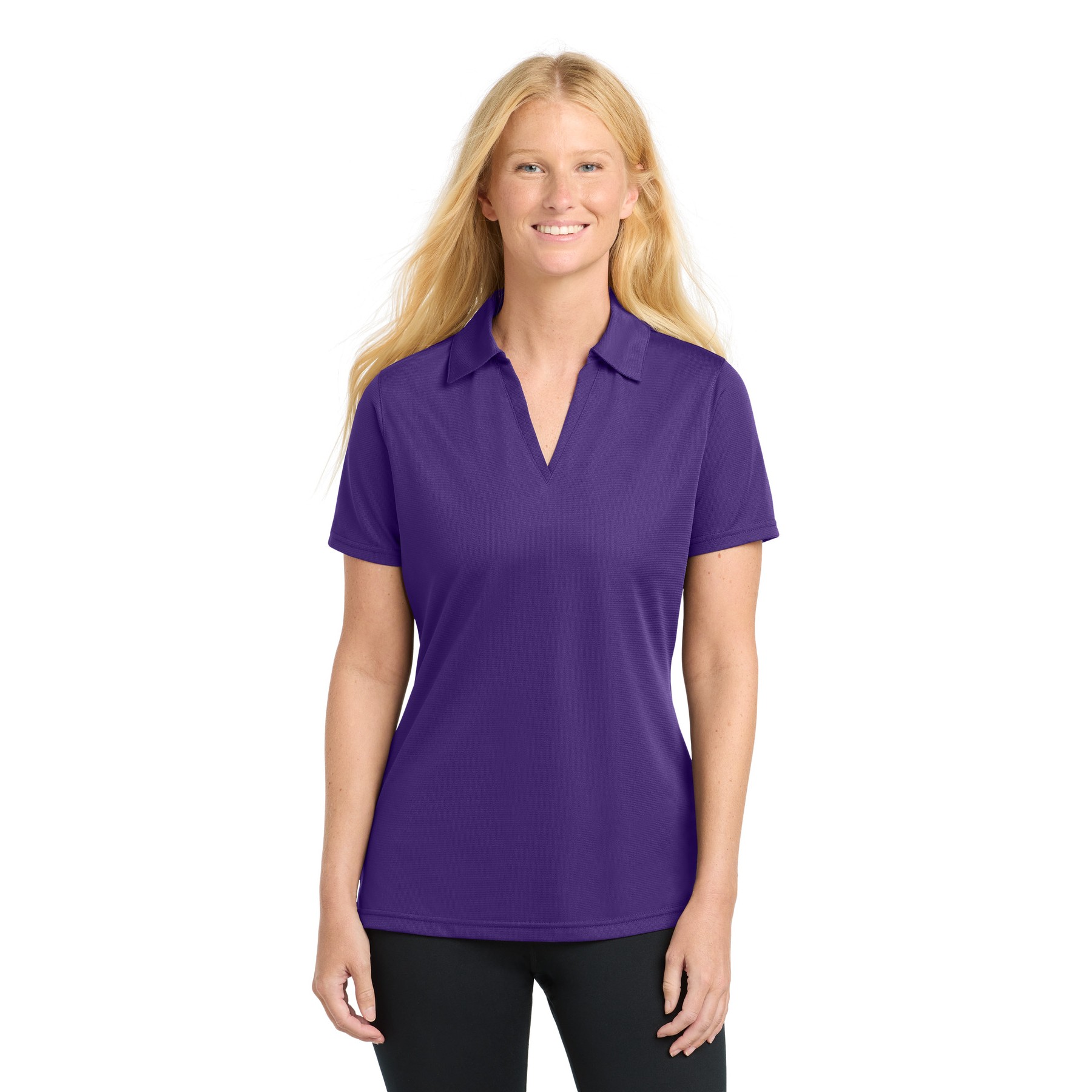 Women's PosiCharge Active Textured Polo - Thumbnail Image