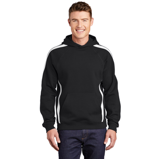 Sleeve Stripe Pullover Hooded Sweatshirt