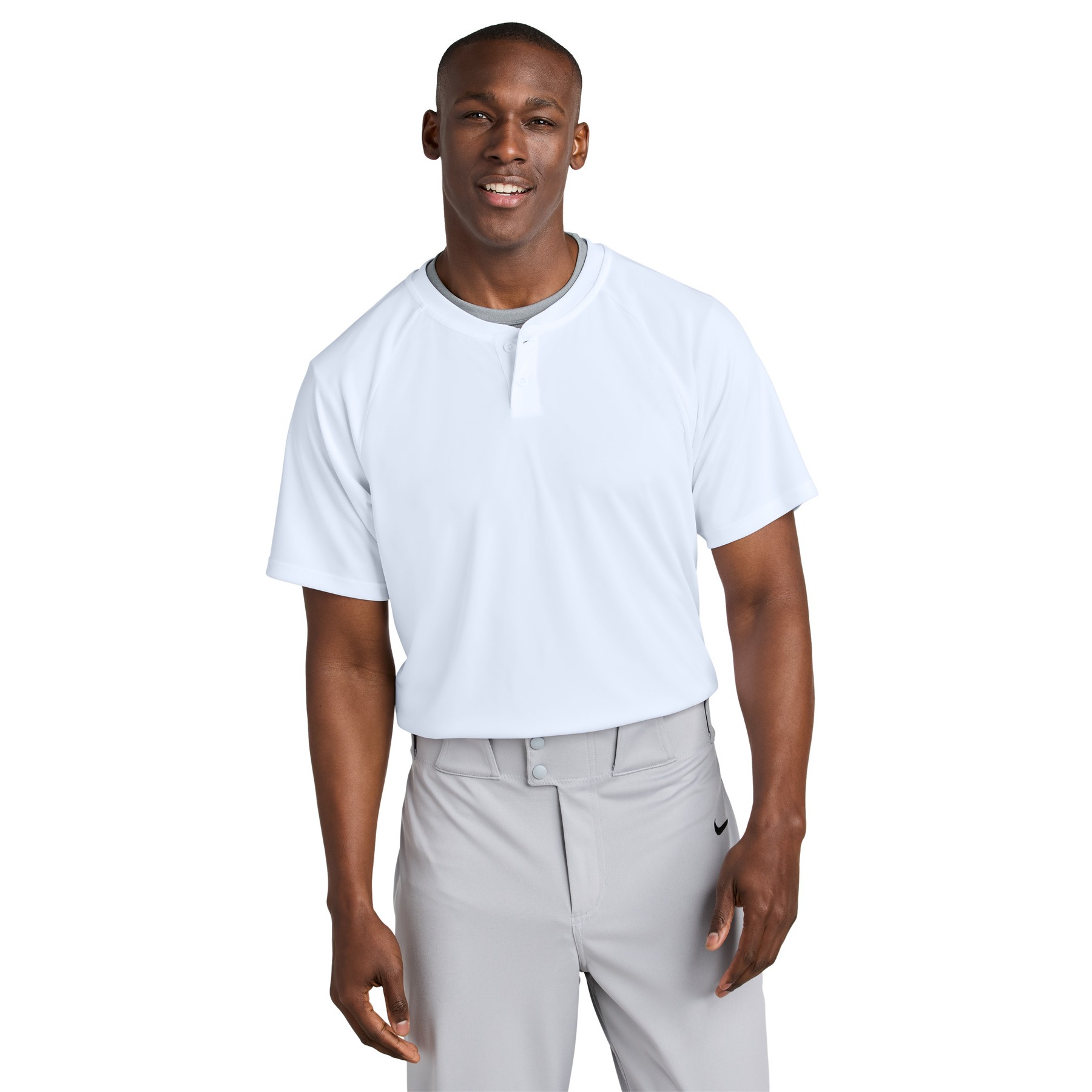PosiCharge Competitor 2-Button Henley - Main Image