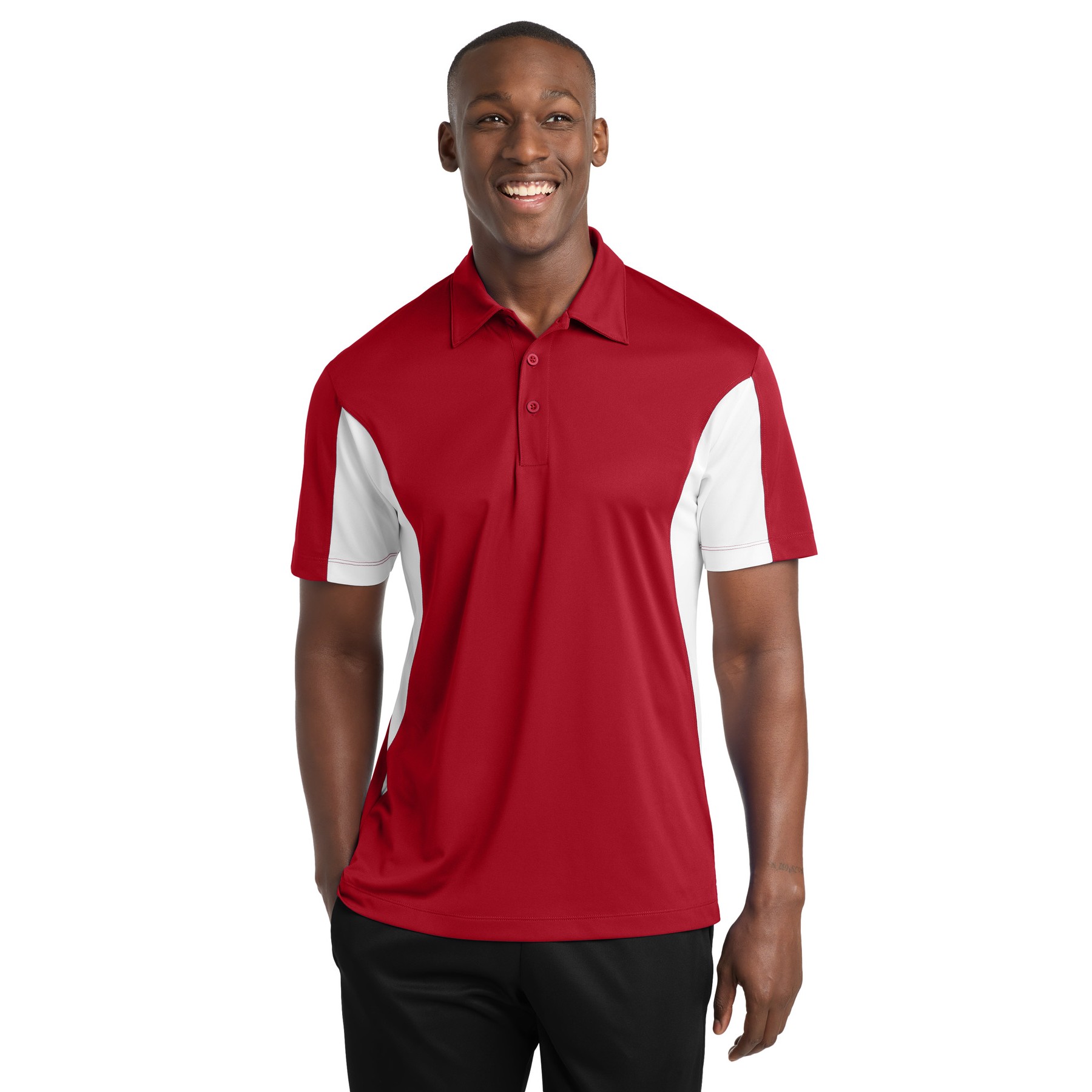 Tall Side Blocked Micropique Sport-Wick Polo - Thumbnail Image
