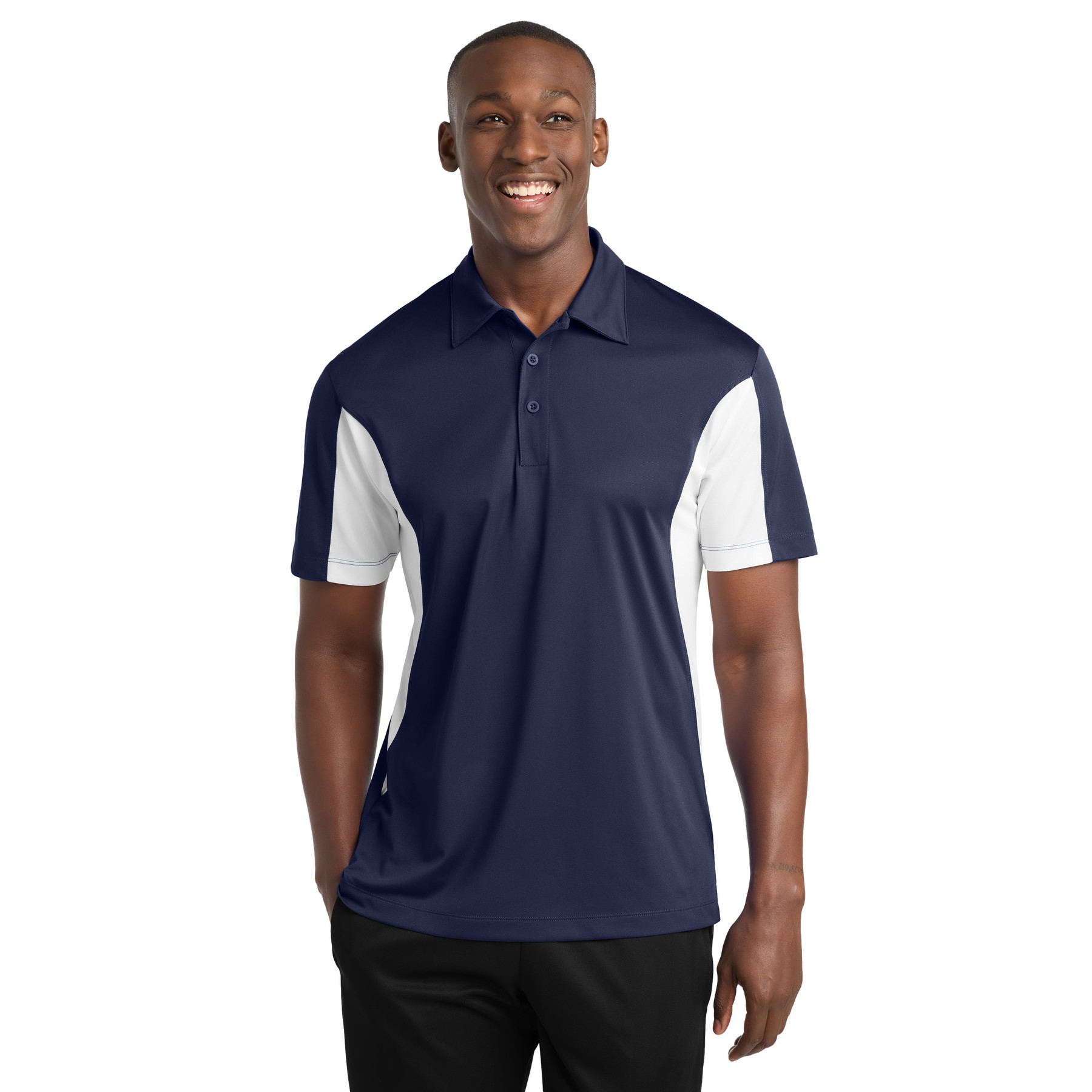 Tall Side Blocked Micropique Sport-Wick Polo - Thumbnail Image