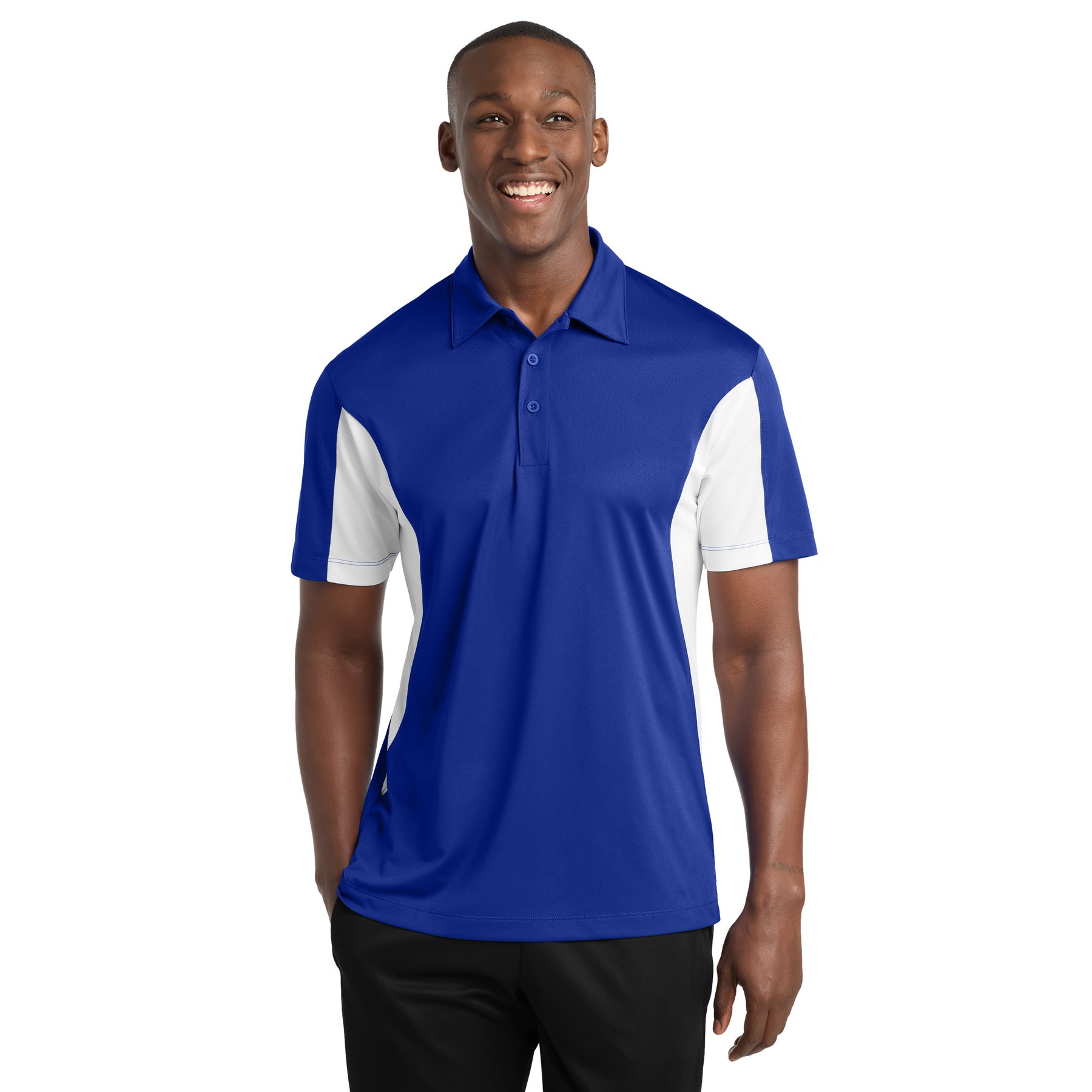 Tall Side Blocked Micropique Sport-Wick Polo - Thumbnail Image