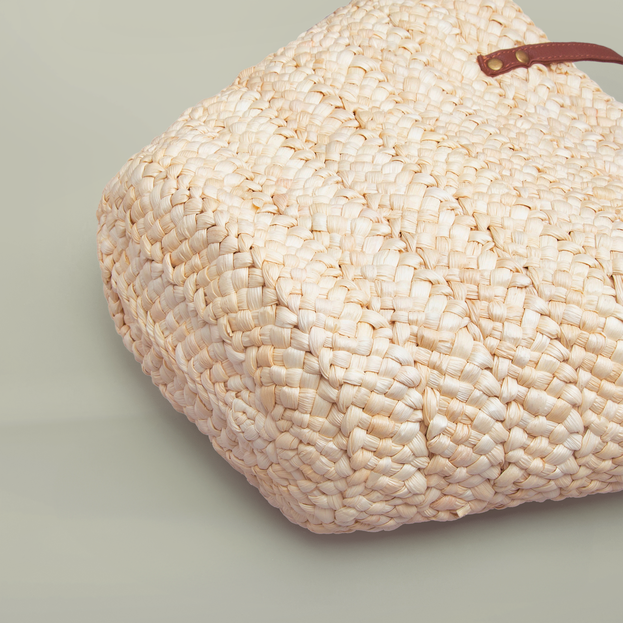 Woven Straw Tote Bag - Thumbnail Image