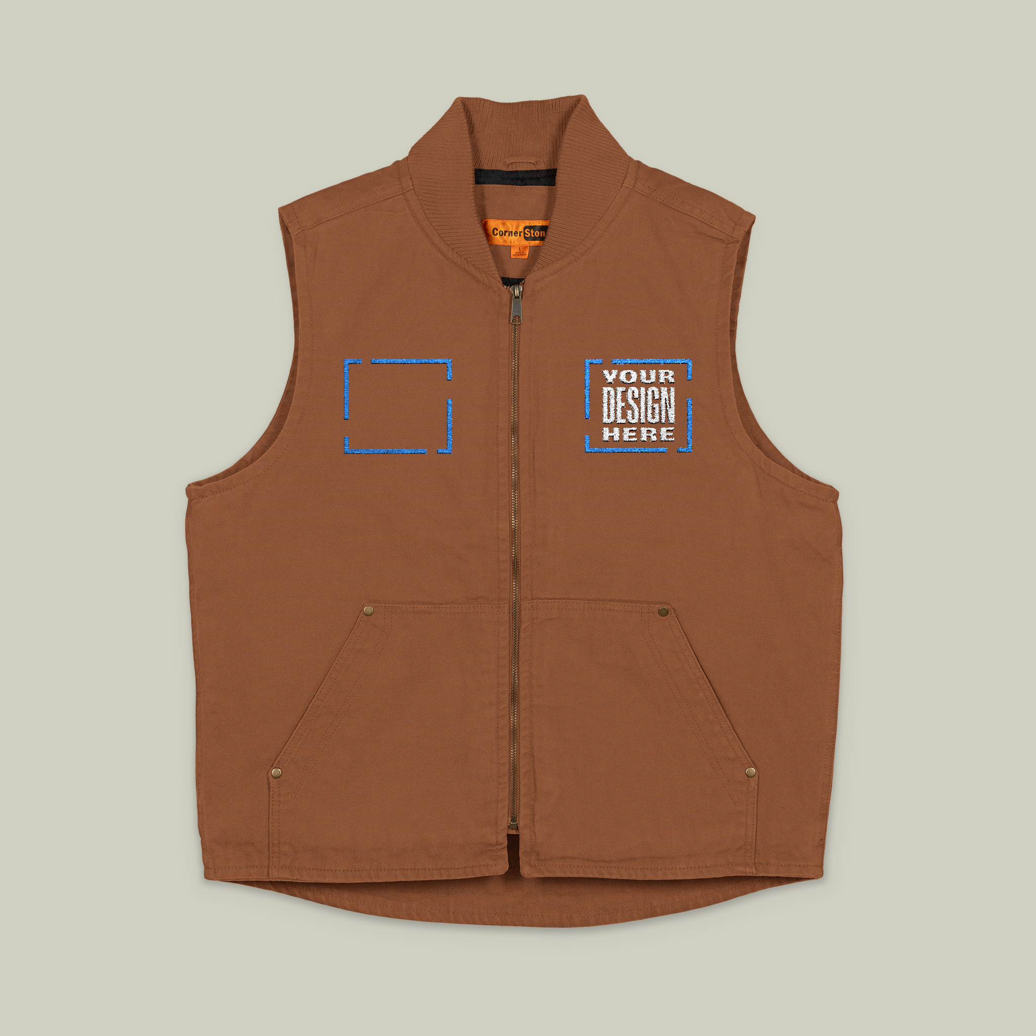 CornerStone® Washed Duck Cloth Vest (Embroidery) - Thumbnail Image