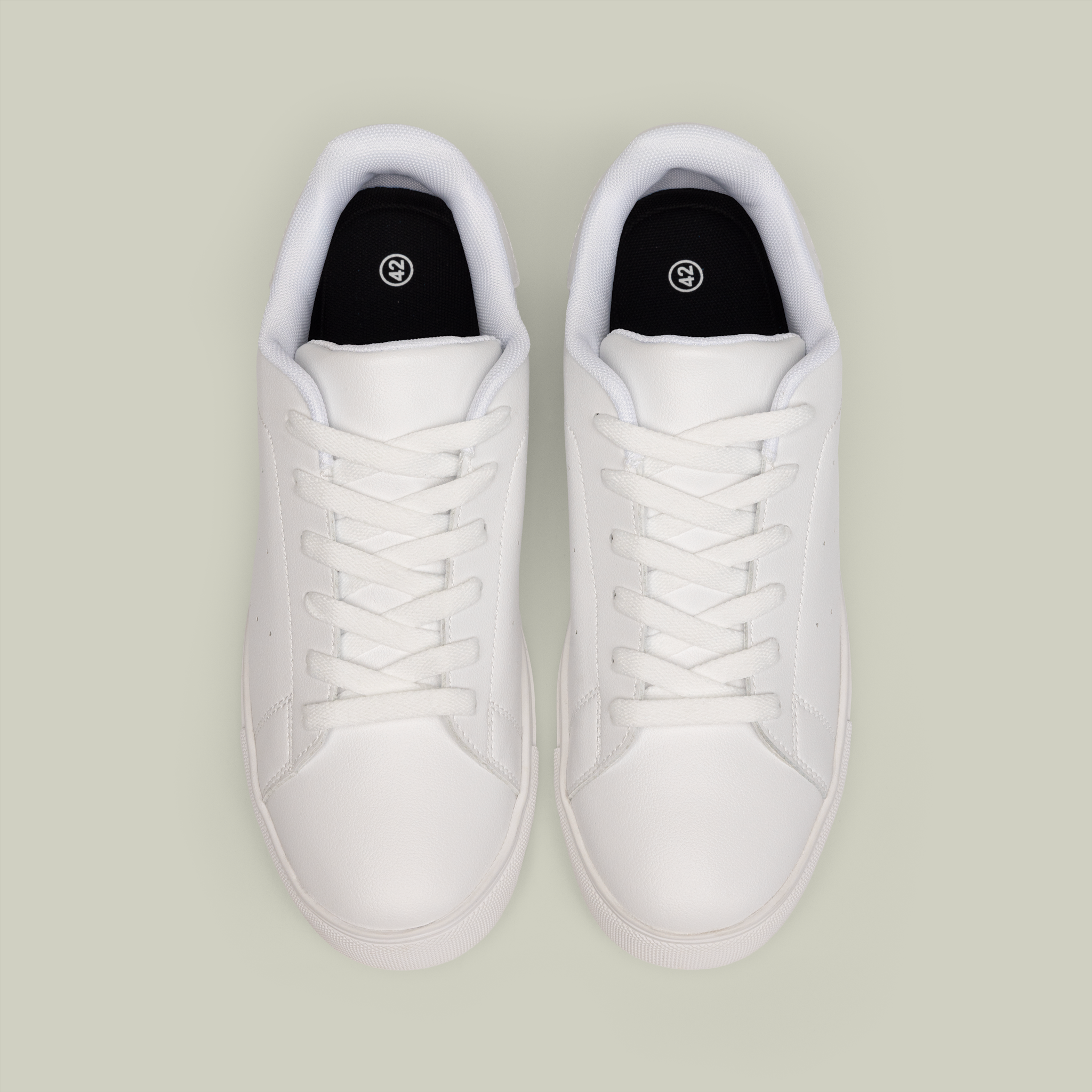 Men's Low-Top Leather Sneakers - Main Image