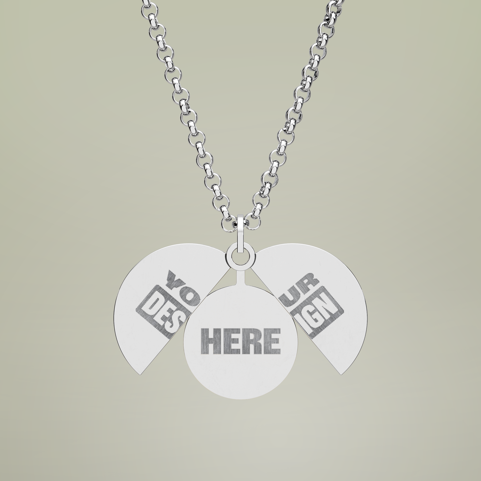 Hidden Message Circle Necklace (Engraving) - Thumbnail Image
