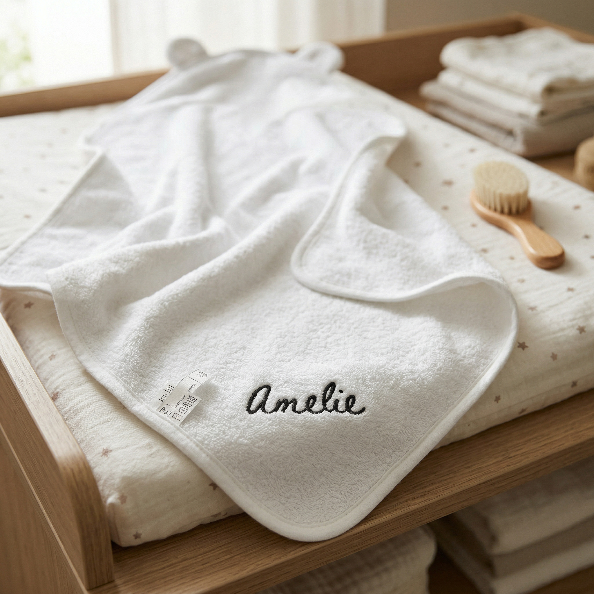 Terry Hooded Towel with Ears (Embroidery) - Thumbnail Image