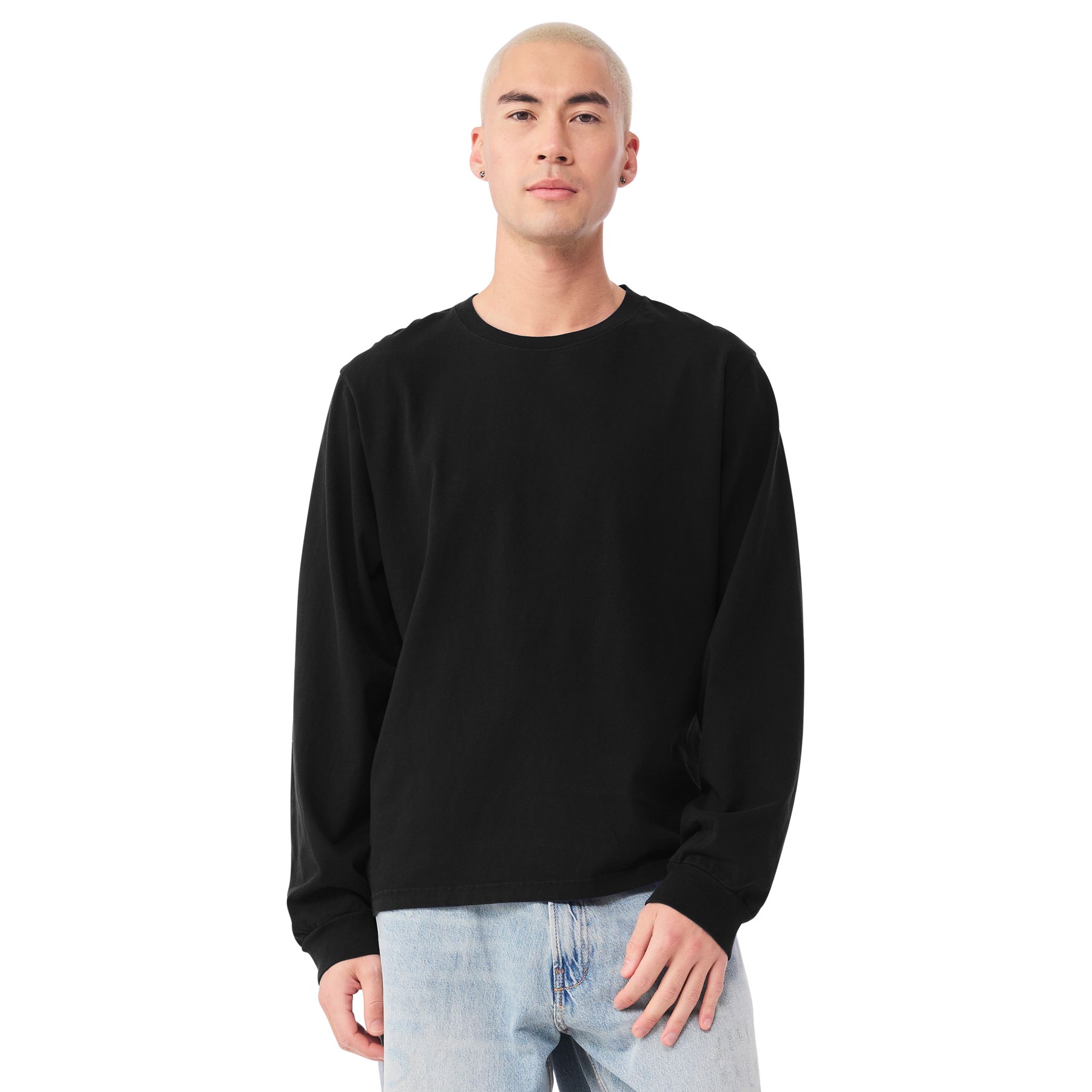 Unisex Relaxed Fit Cotton Long-sleeve - Thumbnail Image