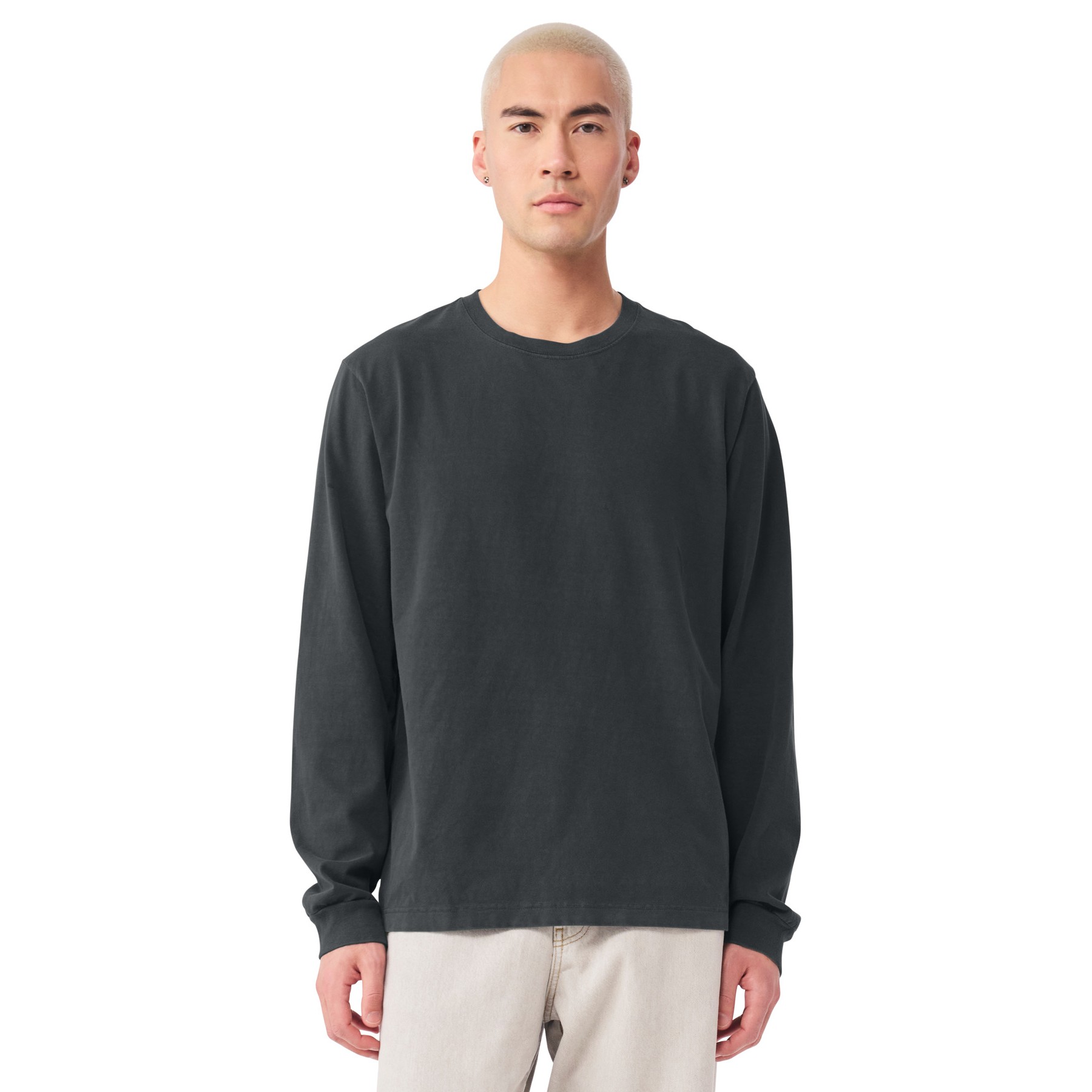 Unisex Relaxed Fit Cotton Long-sleeve - Thumbnail Image