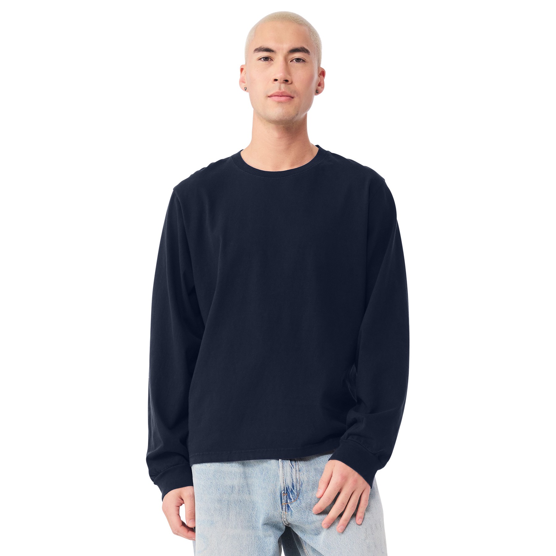 Unisex Relaxed Fit Cotton Long-sleeve - Thumbnail Image