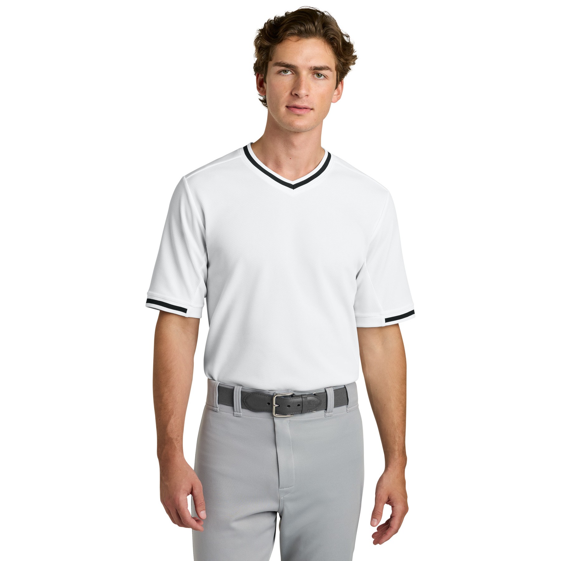 Men's Polyester V-Neck T-Shirt - Main Image