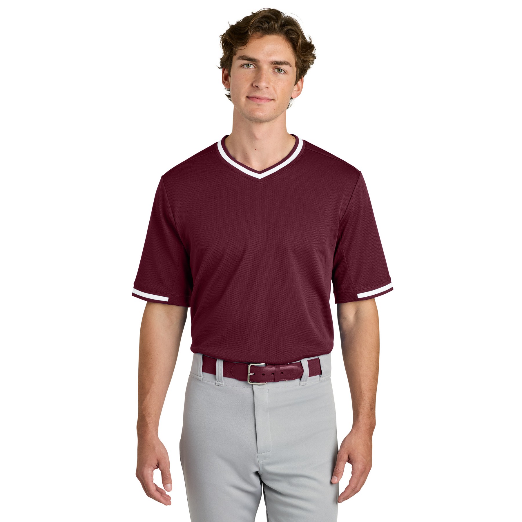 Men's Polyester V-Neck T-Shirt - Thumbnail Image