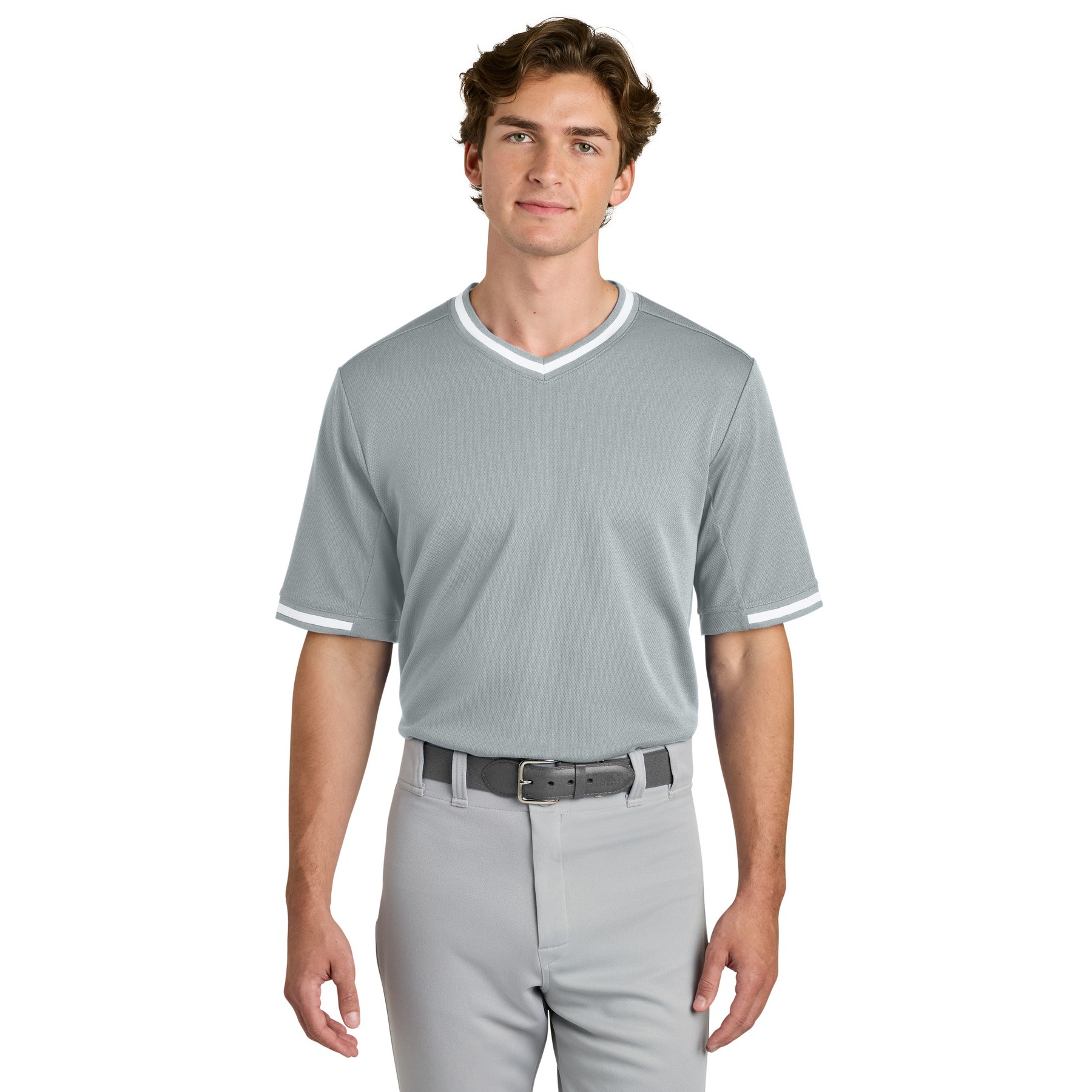 Men's Polyester V-Neck T-Shirt - Thumbnail Image