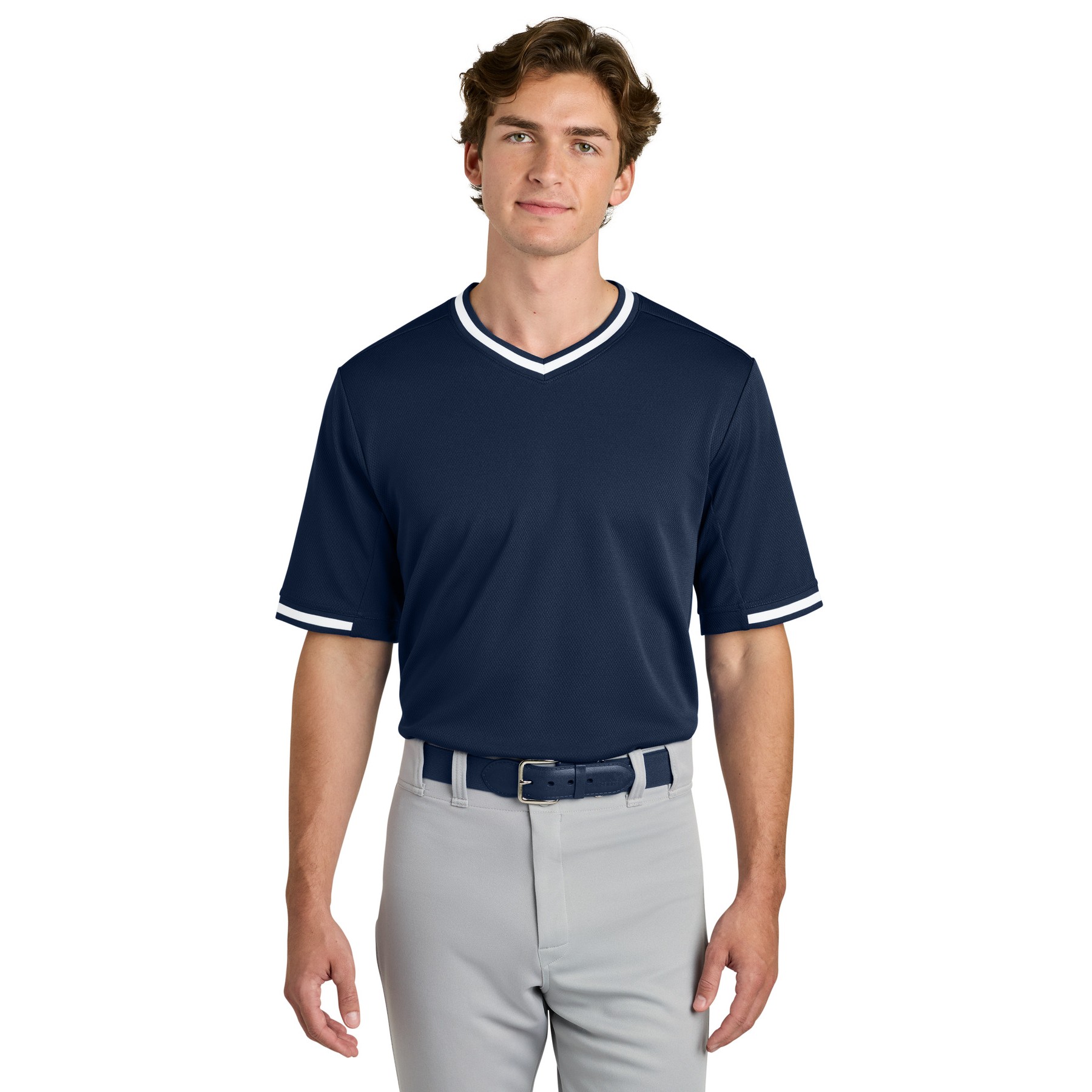 Men's Polyester V-Neck T-Shirt - Thumbnail Image