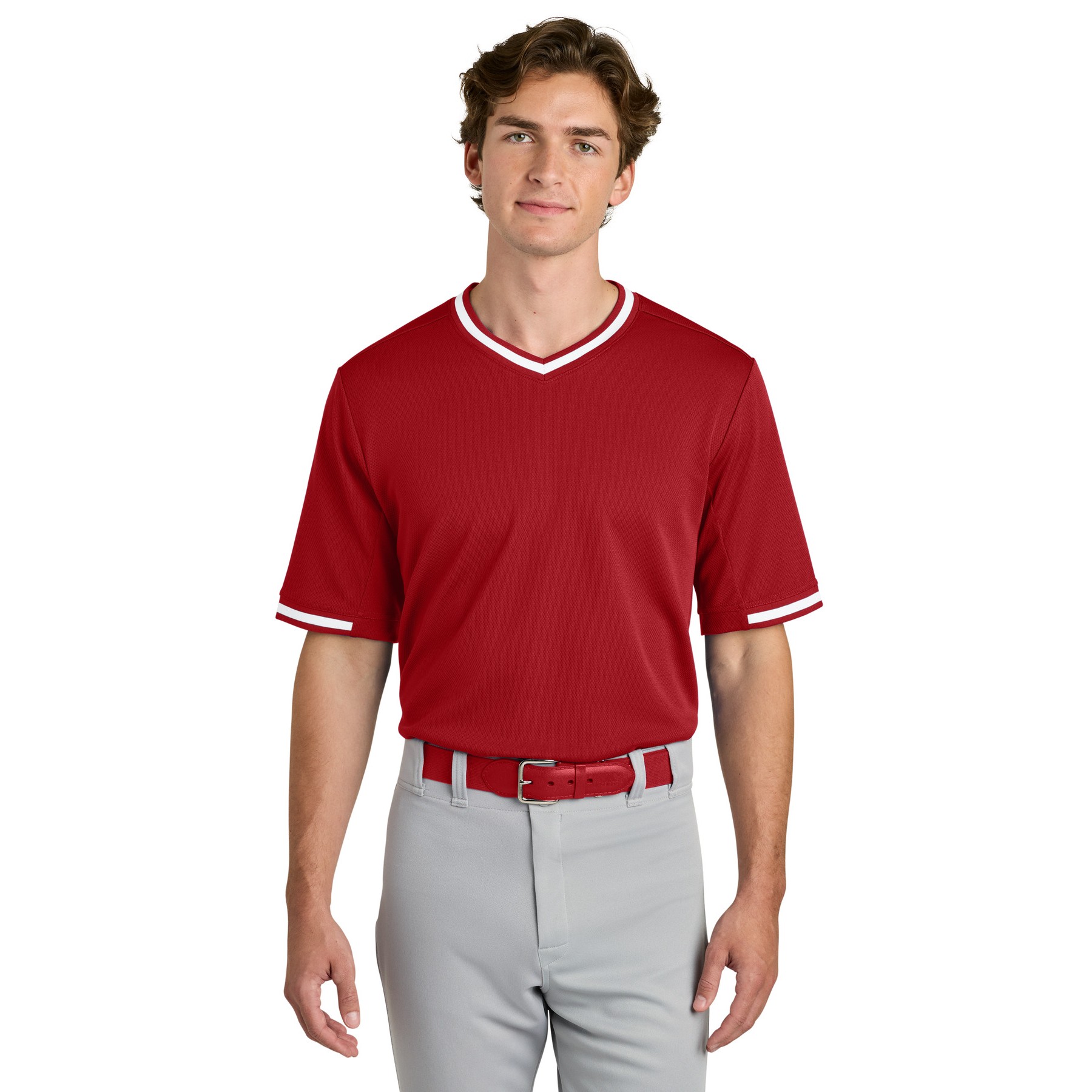 Men's Polyester V-Neck T-Shirt - Thumbnail Image