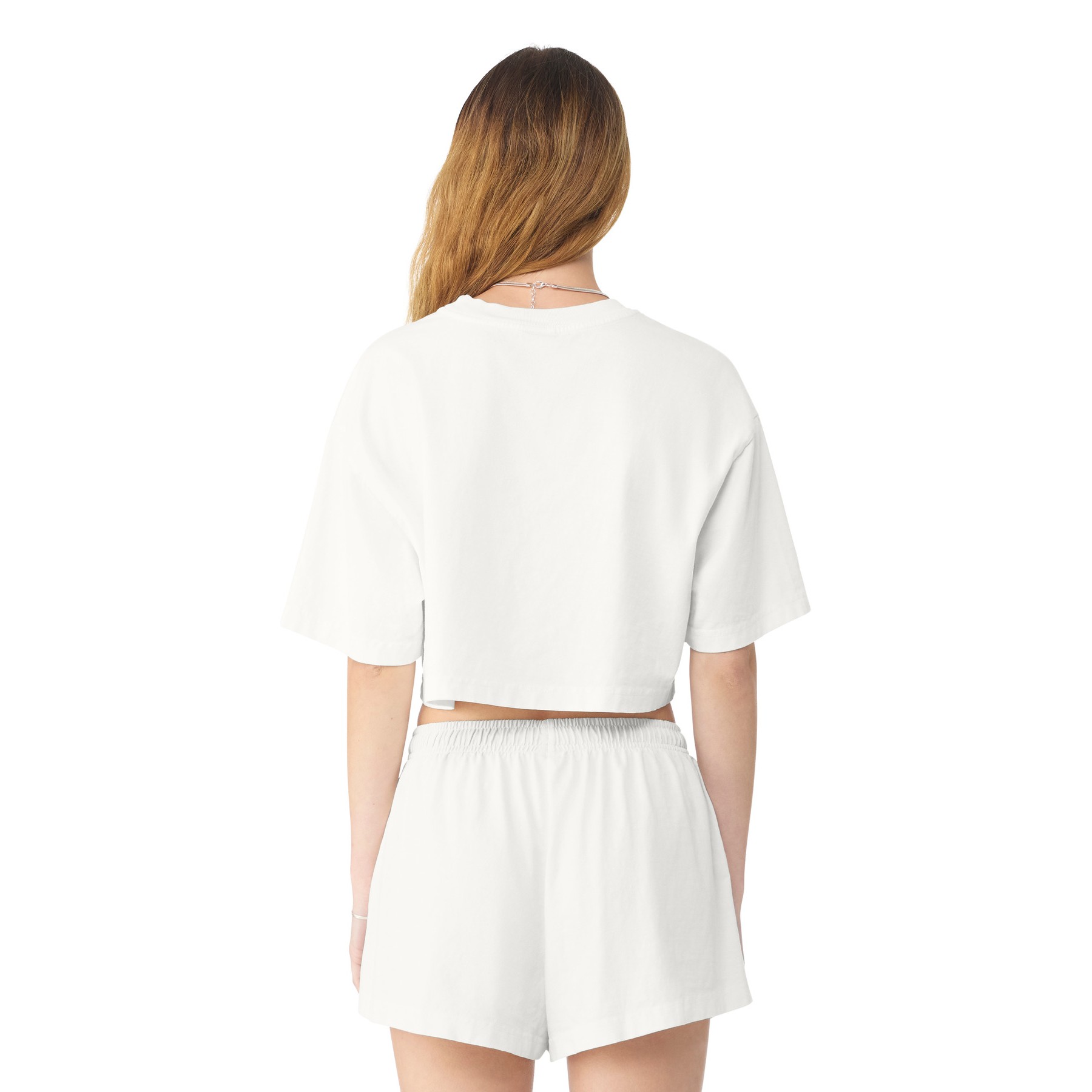 Women's Cropped Cotton T-Shirt - Thumbnail Image