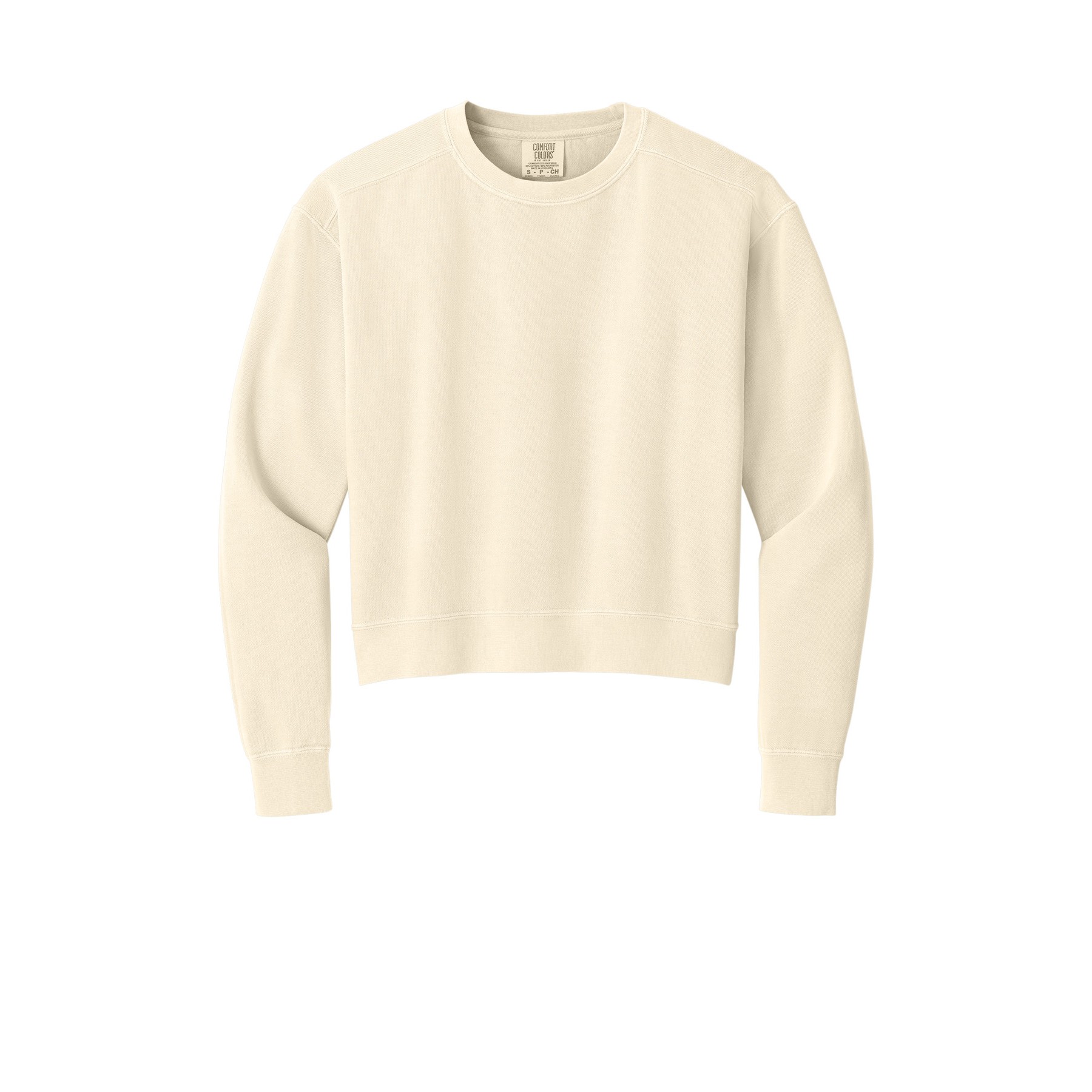 Women's Garment-Dyed Mid-Length Crewneck Sweatshirt - Thumbnail Image