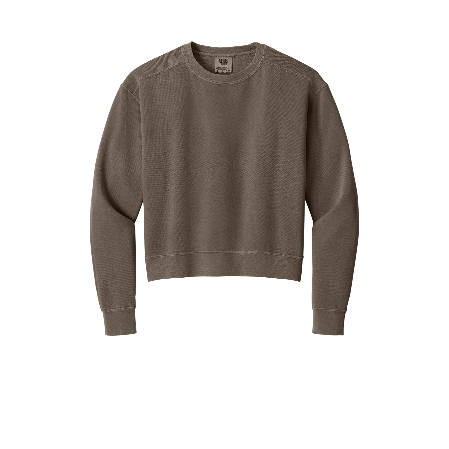 Women's Garment-Dyed Mid-Length Crewneck Sweatshirt - Thumbnail Image