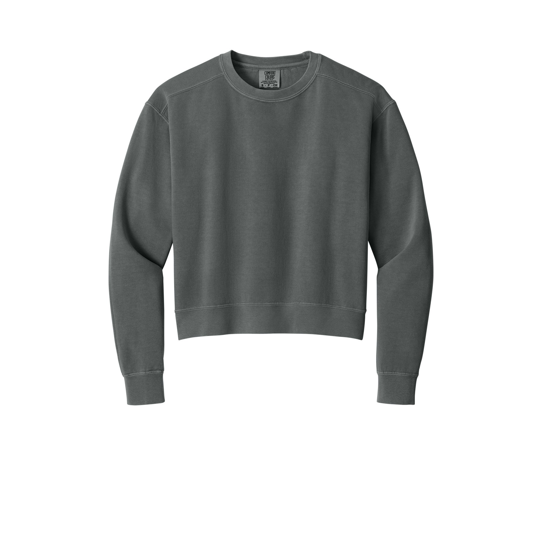 Women's Garment-Dyed Mid-Length Crewneck Sweatshirt - Thumbnail Image
