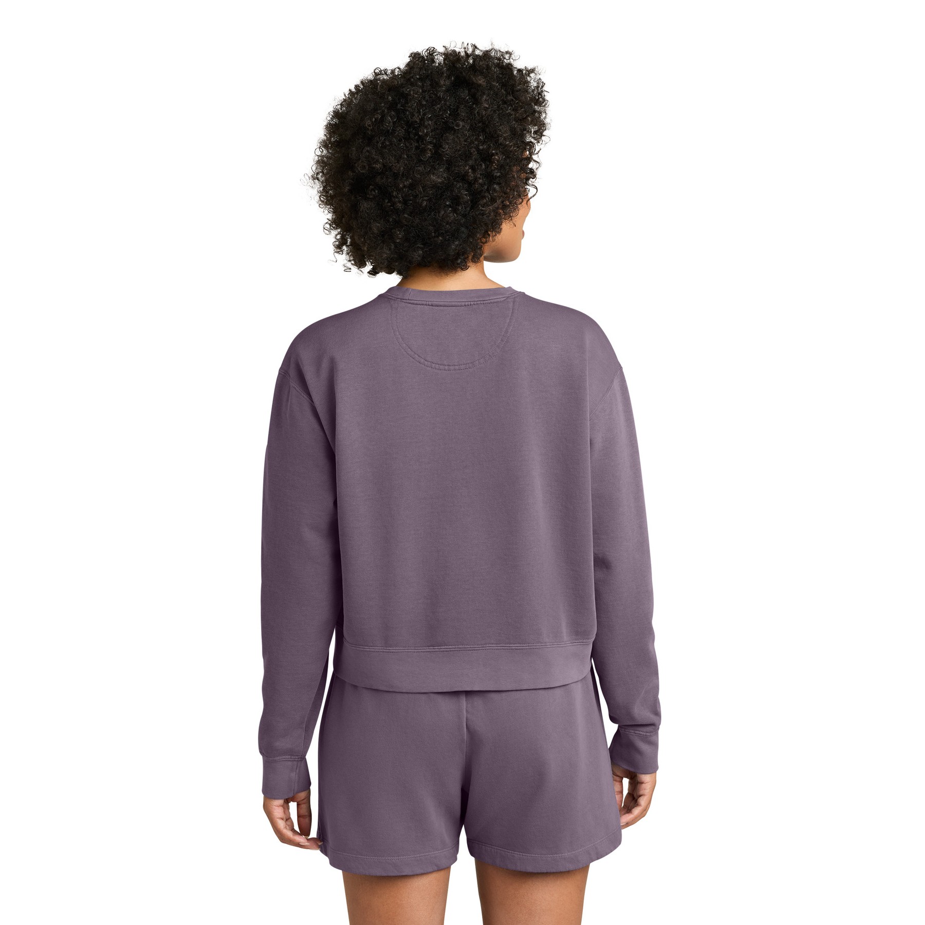 Women's Garment-Dyed Mid-Length Crewneck Sweatshirt - Thumbnail Image
