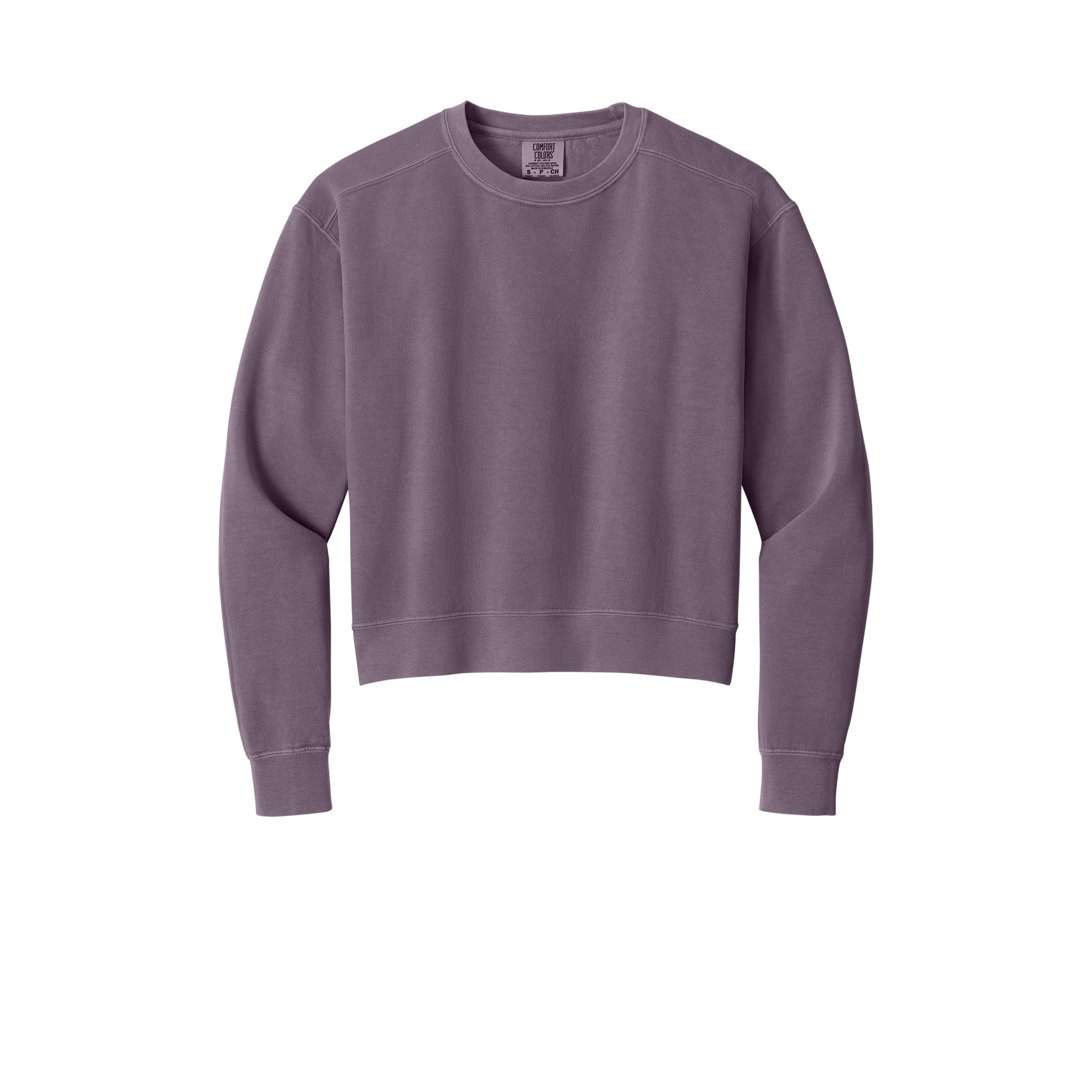 Women's Garment-Dyed Mid-Length Crewneck Sweatshirt - Thumbnail Image