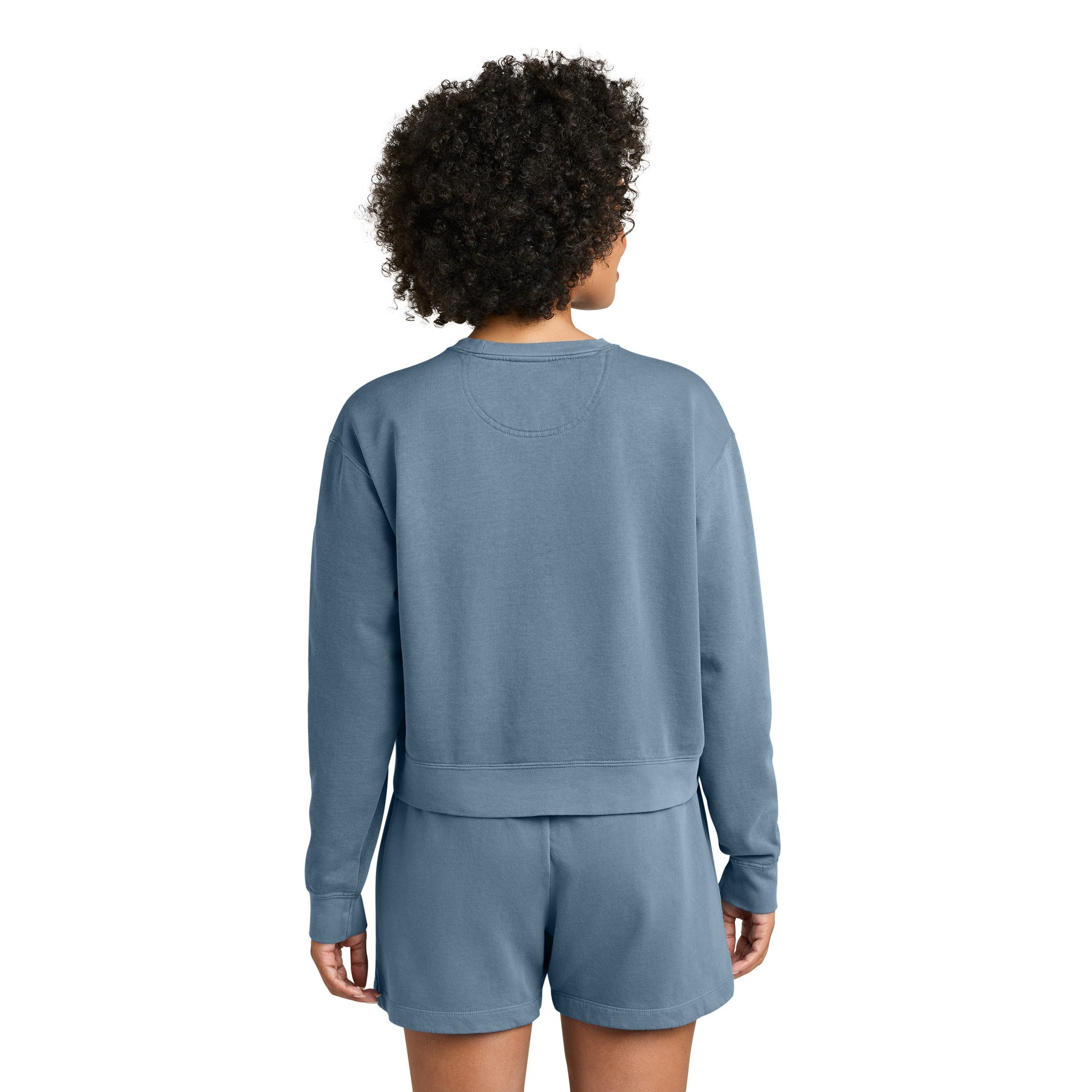 Women's Garment-Dyed Mid-Length Crewneck Sweatshirt - Thumbnail Image