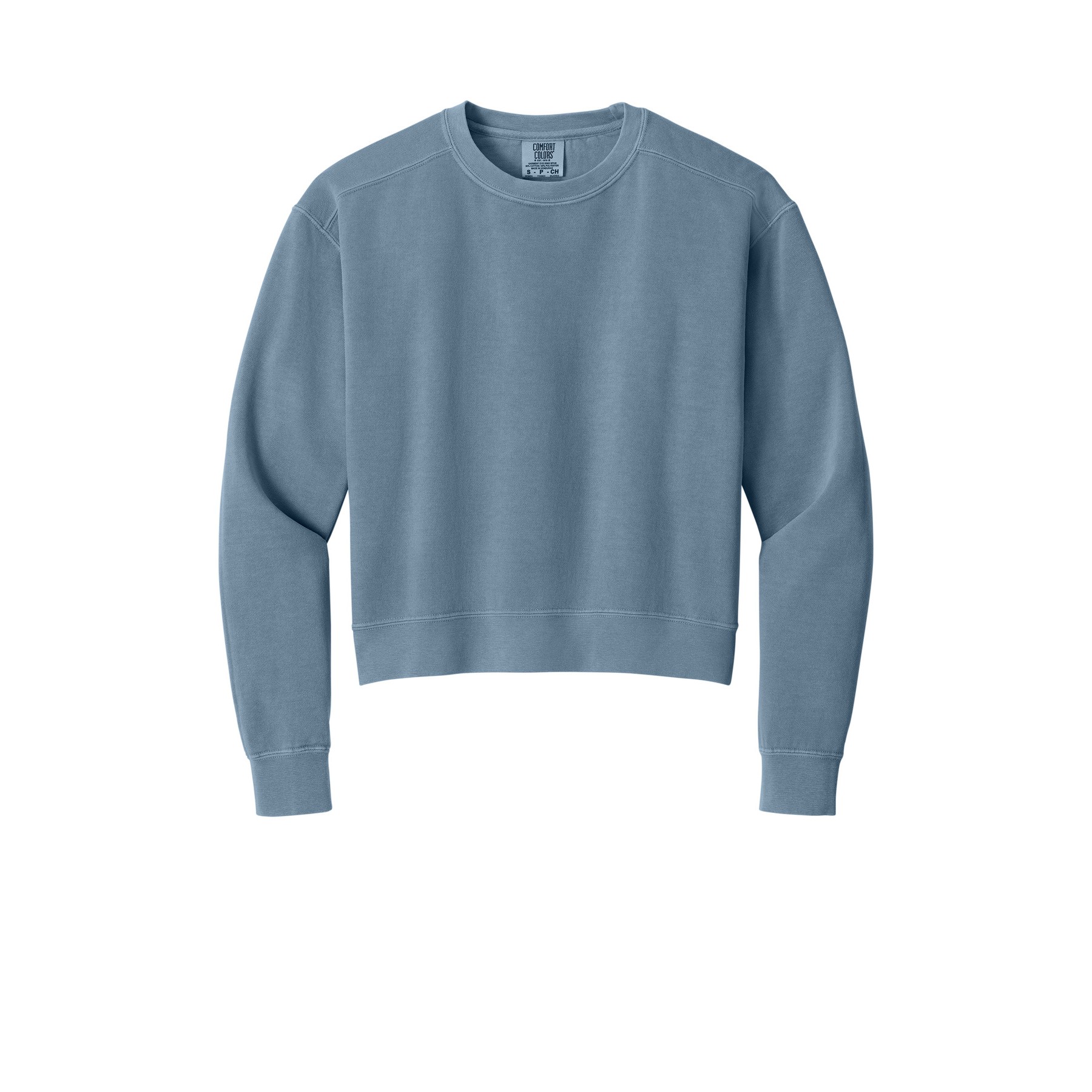 Women's Garment-Dyed Mid-Length Crewneck Sweatshirt - Thumbnail Image