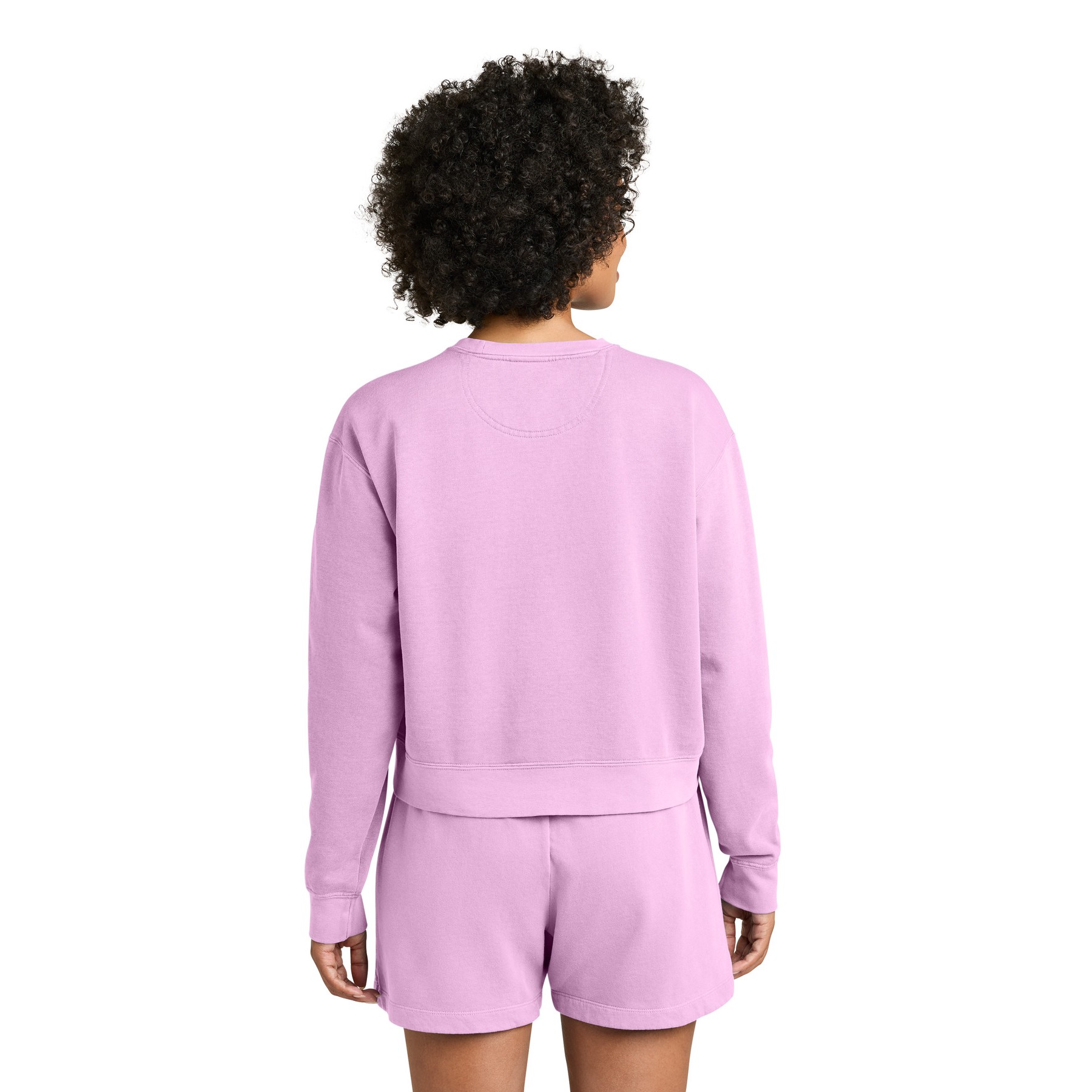 Women's Garment-Dyed Mid-Length Crewneck Sweatshirt - Thumbnail Image