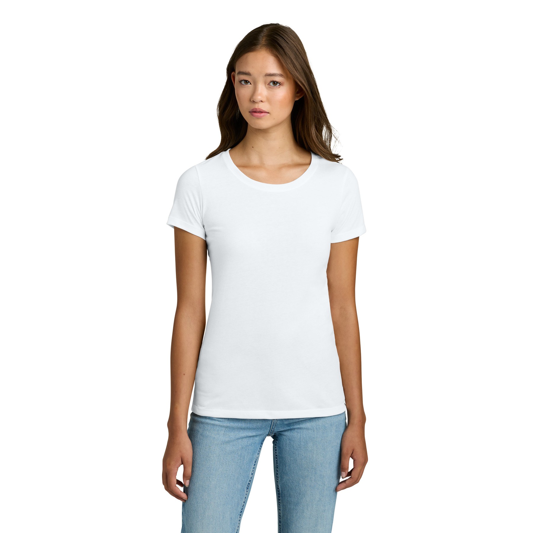 Women's Slim Fit Cotton Polyester T-Shirt - Main Image